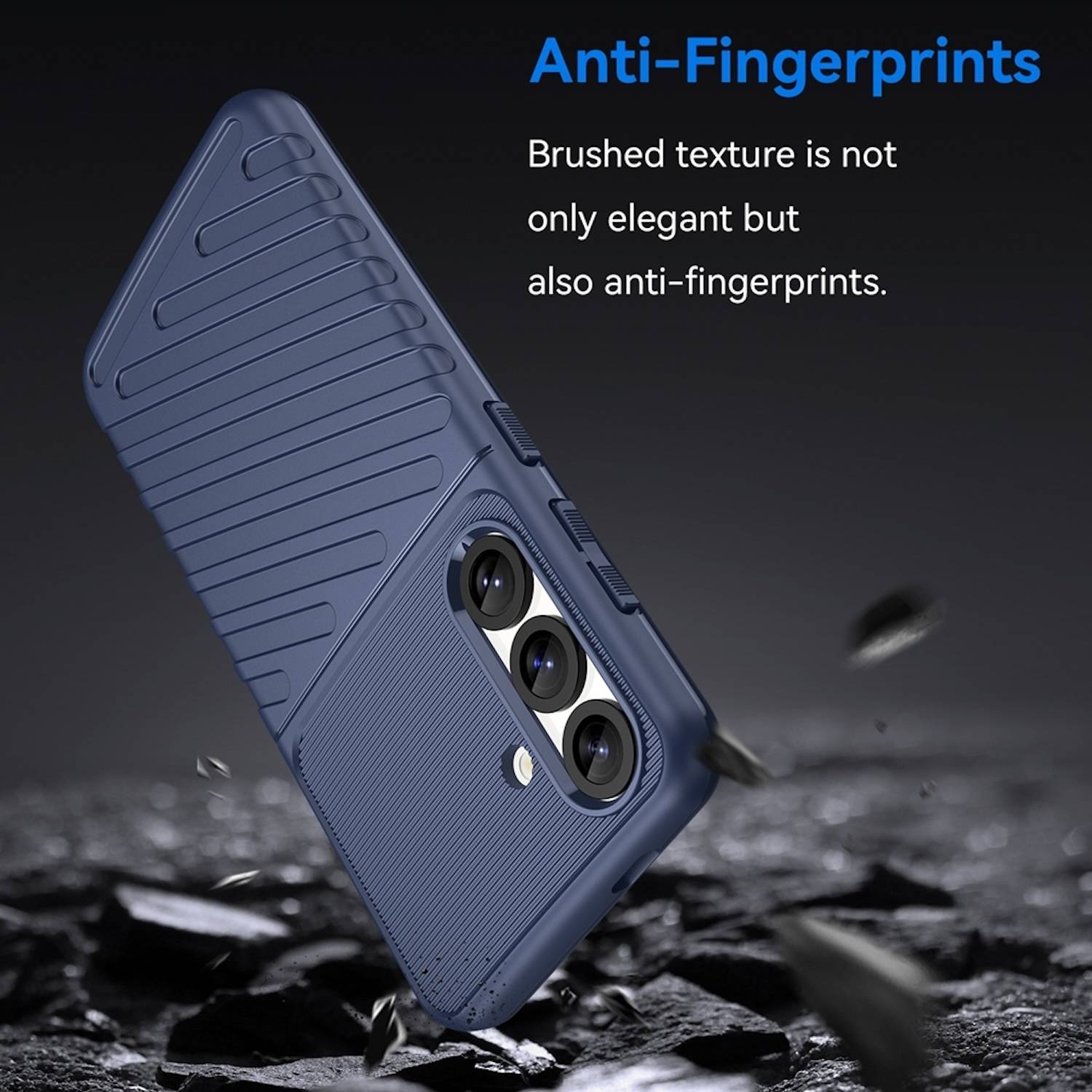 Für Samsung Galaxy S25 5G Schockfeste Thunderbolt TPU Handy Hülle Cover Blau