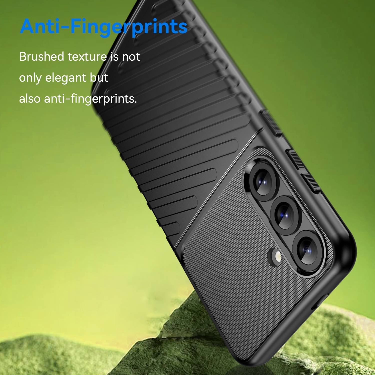 Für Samsung Galaxy S25 Plus 5G Schockfeste Thunderbolt TPU Handy Hülle Schwarz