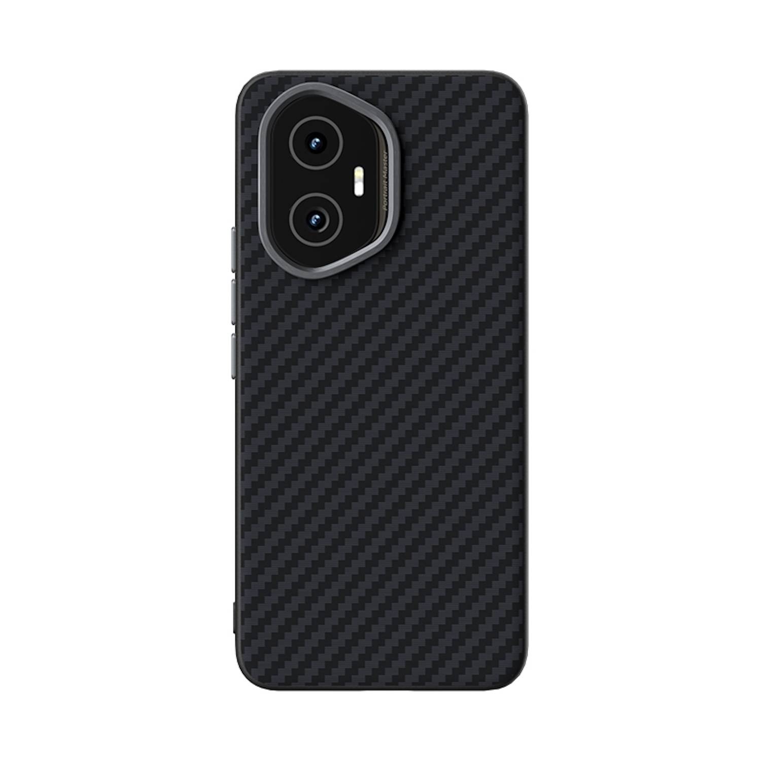 Für Honor 300 Ultra MagSafe Carbon Fiber 6D Micro Relief Schutz Hülle Schwarz