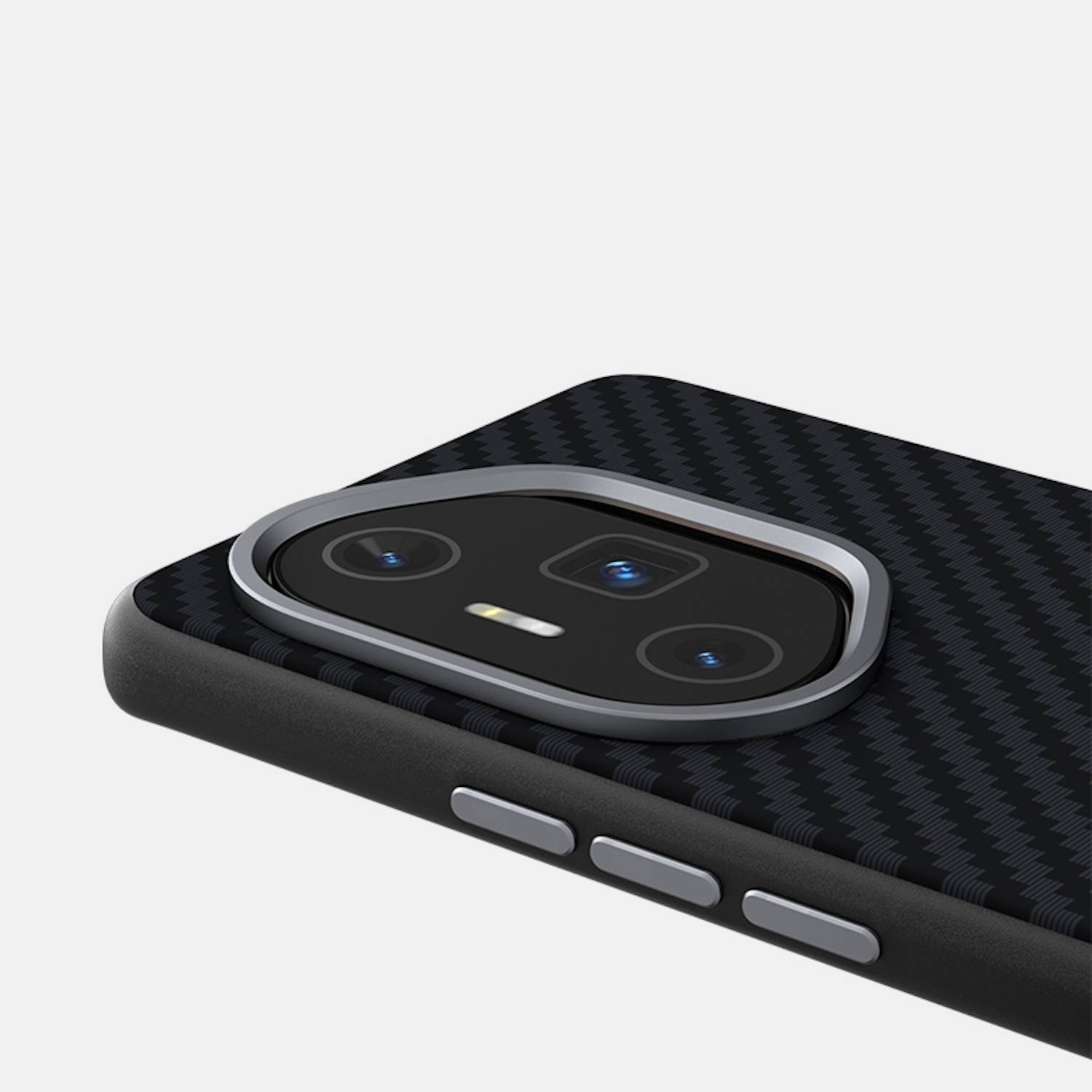 Für Honor 300 Pro MagSafe Carbon Fiber 6D Micro Relief Schutz Hülle Case Schwarz