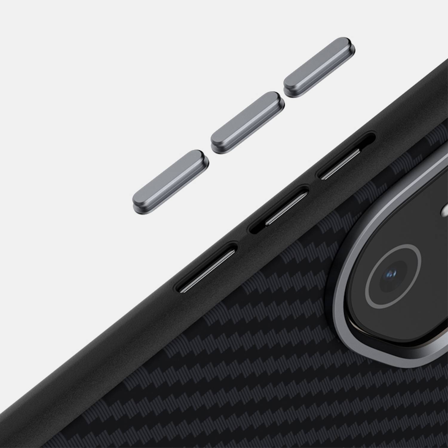 Für Honor 300 Ultra MagSafe Carbon Fiber 6D Micro Relief Schutz Hülle Schwarz