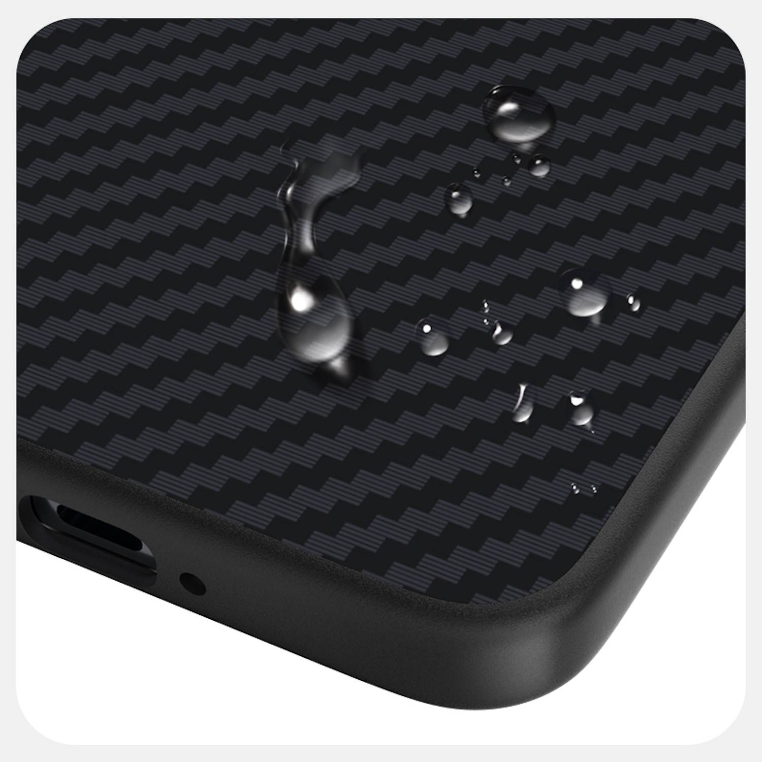 Für Honor Magic 7 MagSafe Carbon Fiber 6D Micro Relief Schutz Hülle Case Schwarz