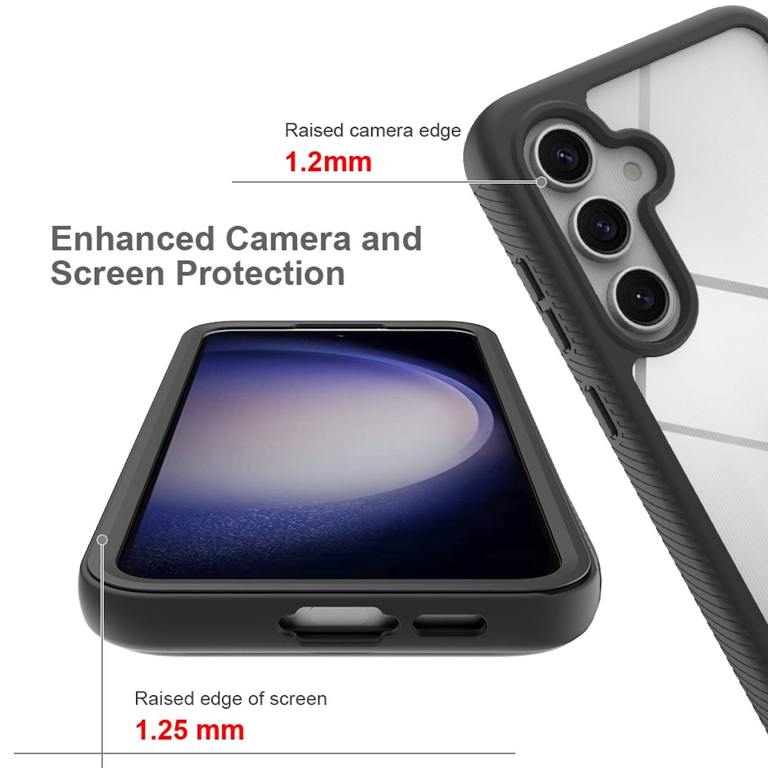 Für Samsung Galaxy S24 FE Solid Color Series PC + TPU Hülle PET Folie Hellblau