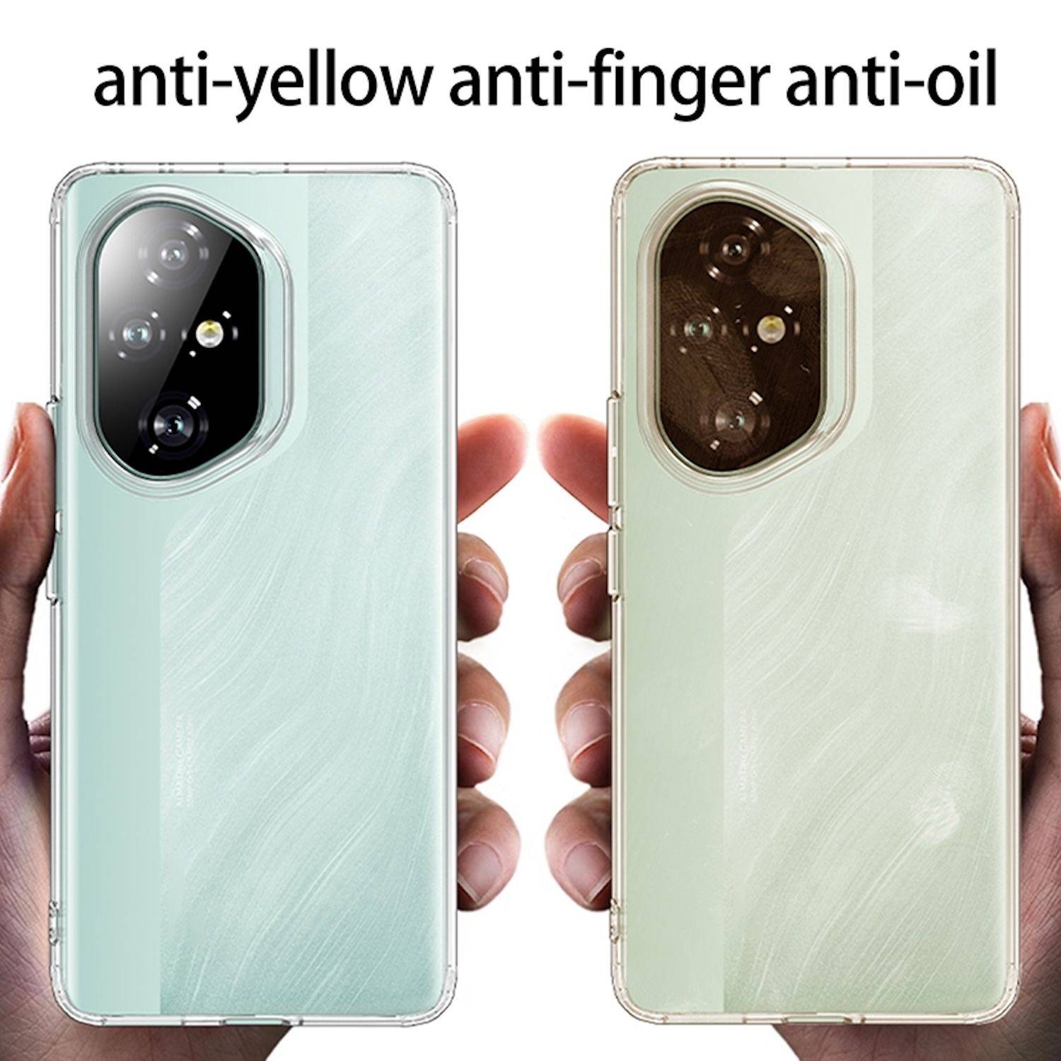 Für Honor 300 Ultra Armor Clear TPU / PC verstärkte Ecken Schutz Hülle Schwarz