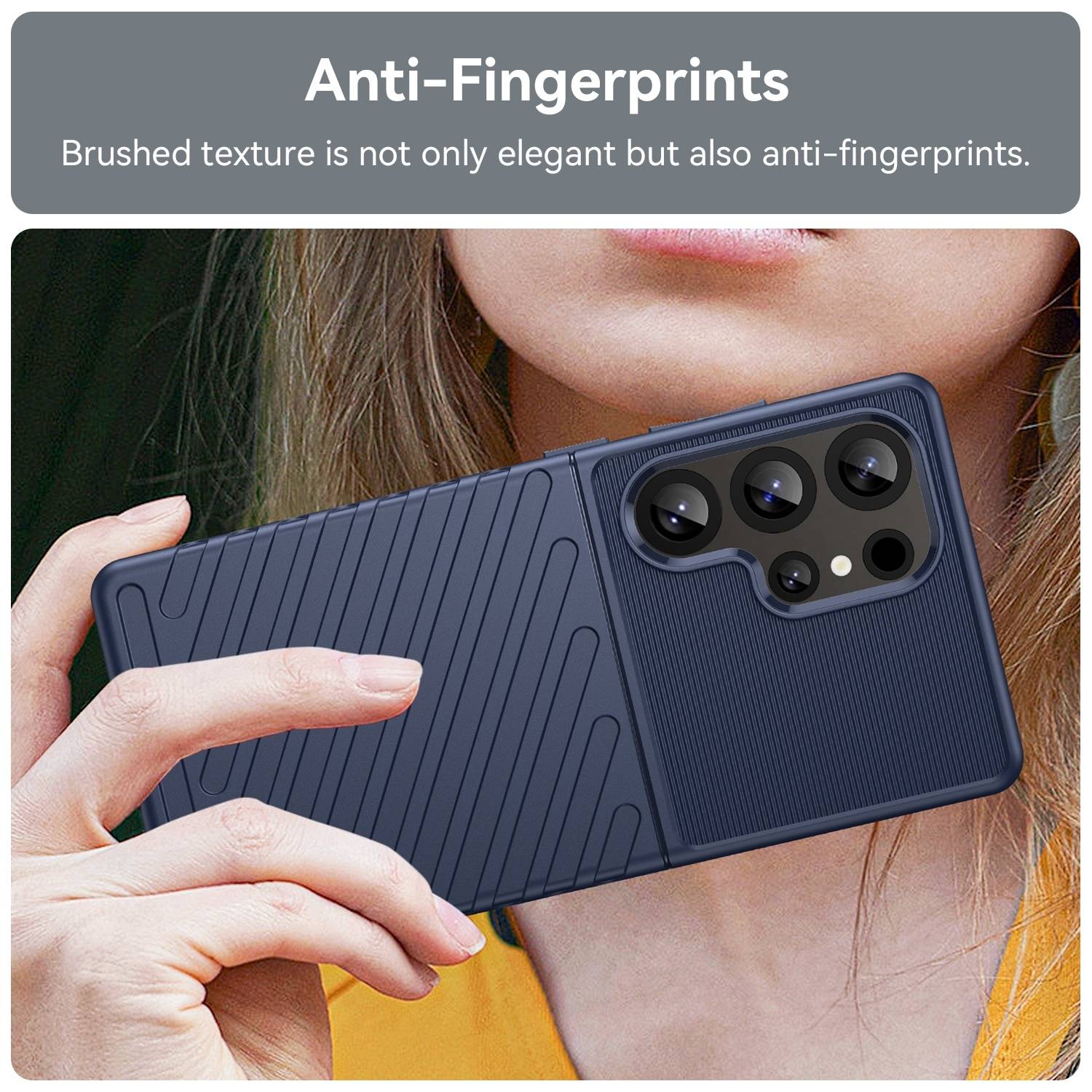 Für Samsung Galaxy S25 Ultra 5G Schockfeste Thunderbolt TPU Handy Hülle Blau