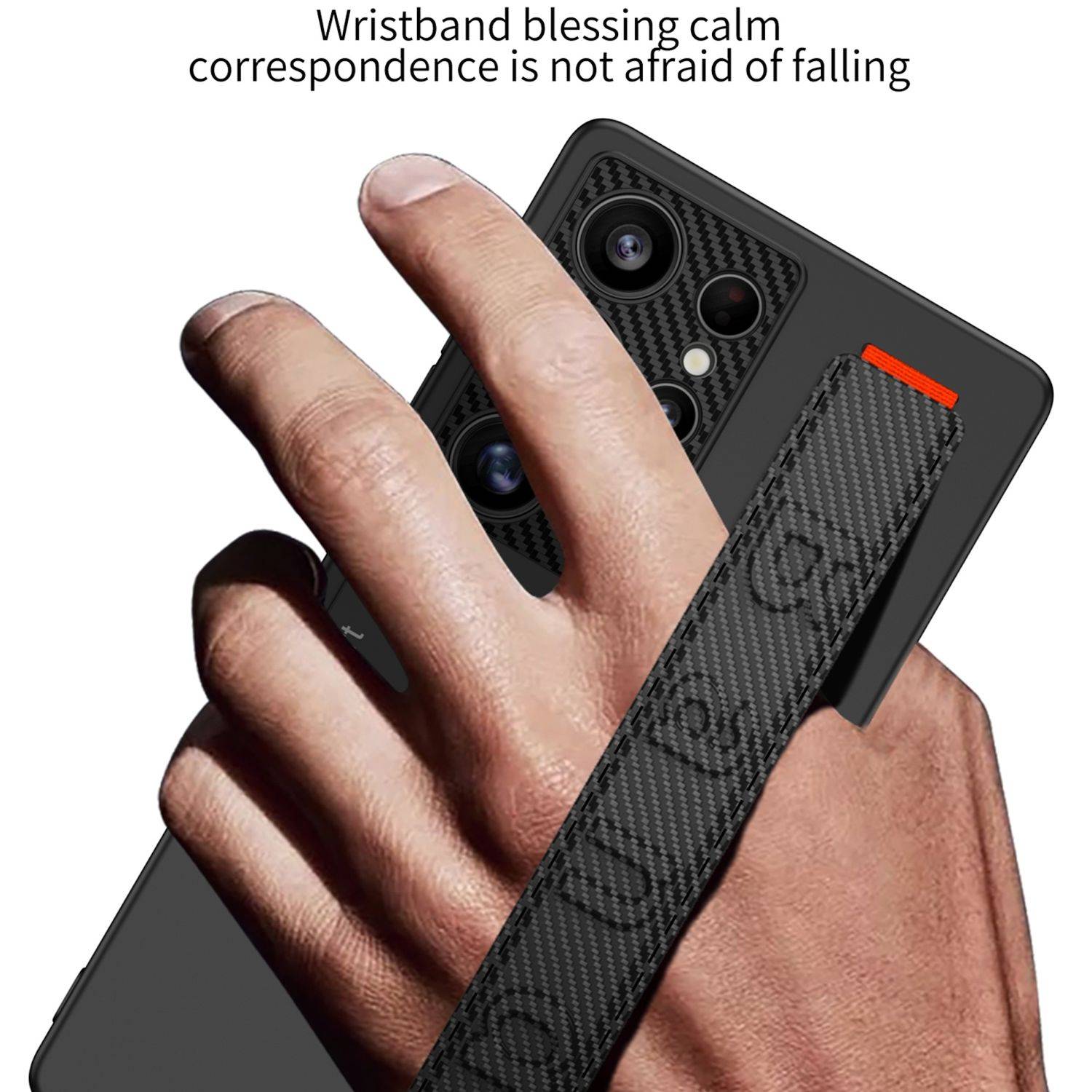 Für Samsung Galaxy S25 Ultra GKK Ultra dünne Armband Hülle mit Halterung Grün