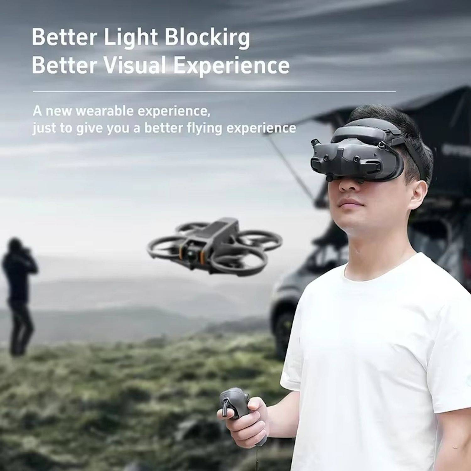 Für DJI Neo Ergonomische Atmungsaktive Flugbrille Stirn Kissen Hülle Maske Cover