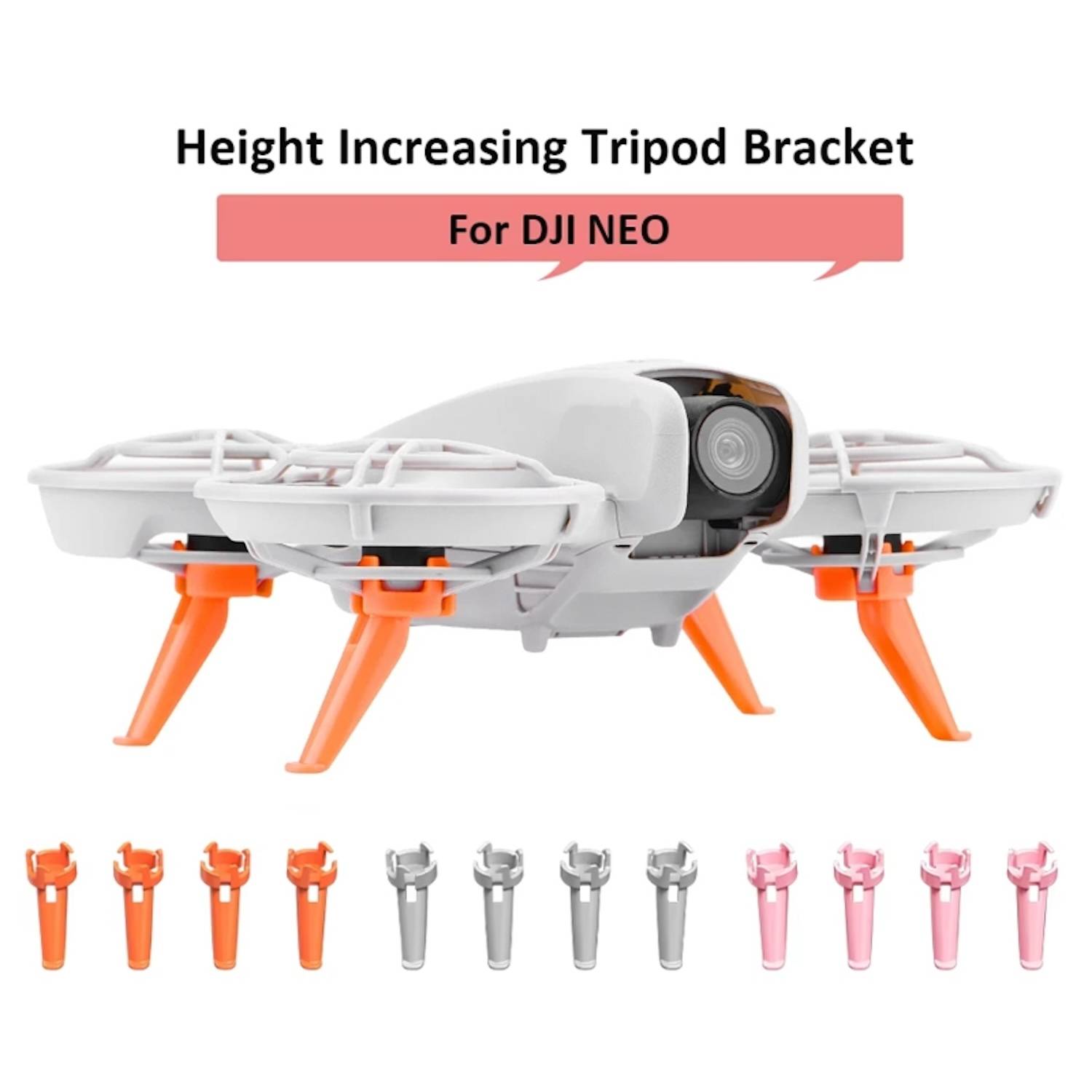 Für DJI Neo Drohne erhöhte erweiterte Landefüße Traininszubehör Support Rosa