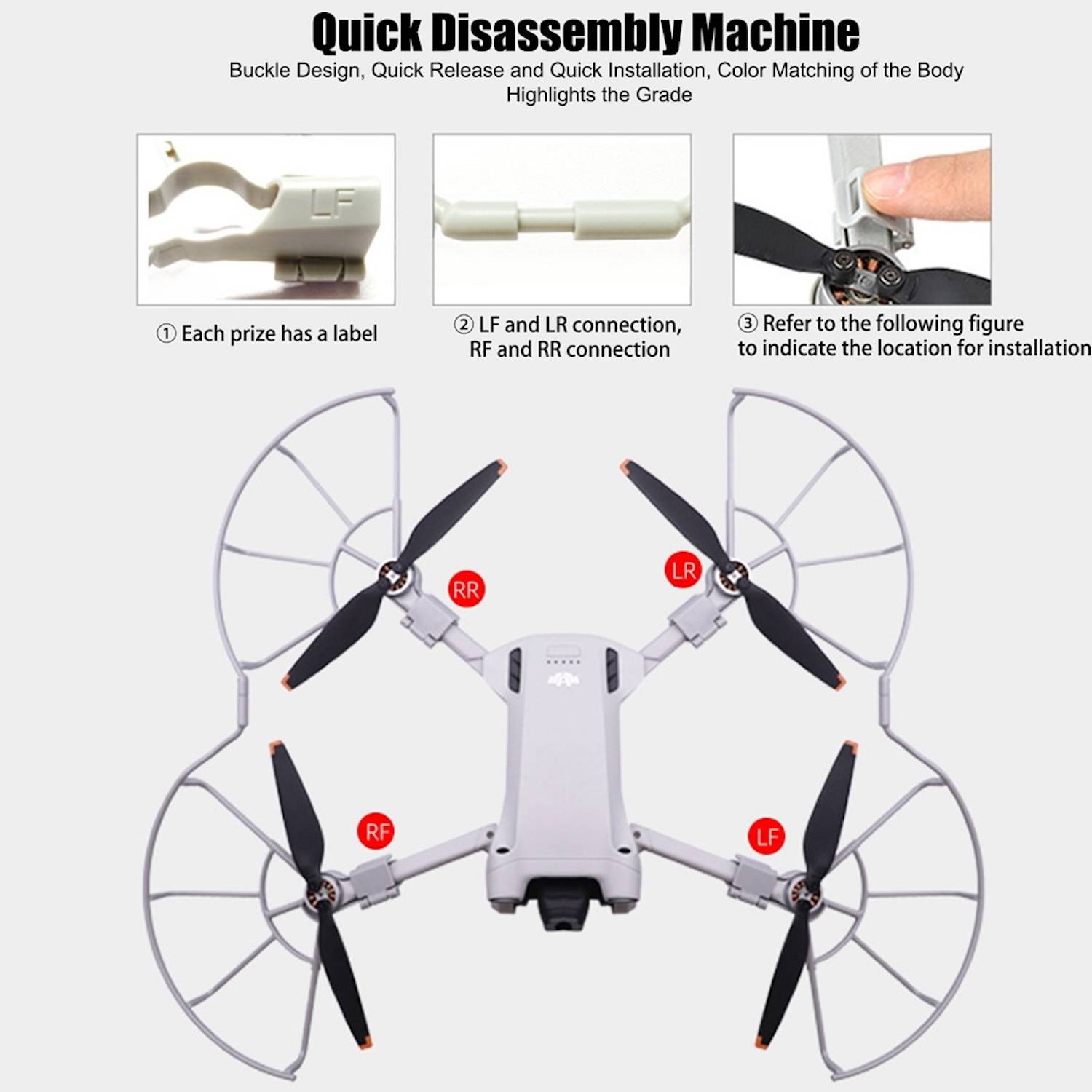 Für DJI Mini 3 / Mini 3 Pro Drohne Propeller Blätter Anti Kollision Schutz Ring