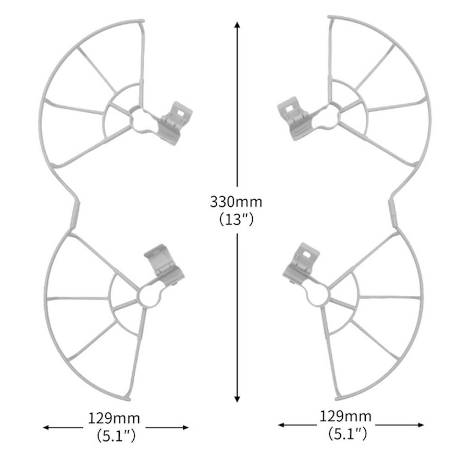 Für DJI Mini 3 / Mini 3 Pro Drohne Propeller Blätter Anti Kollision Schutz Ring
