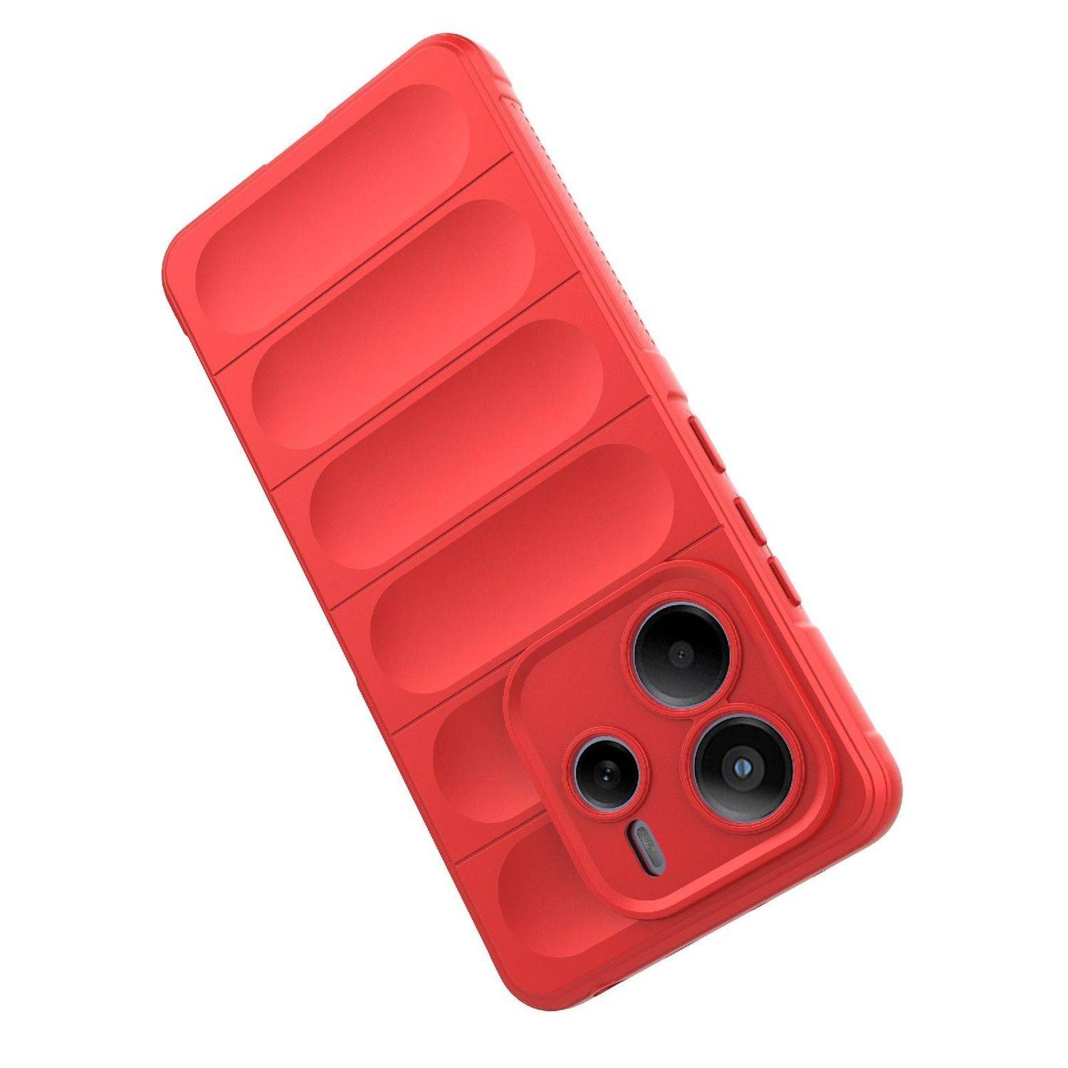 Für Xiaomi Redmi Note 14 5G Magic Shield TPU Hülle Flanell - Innenfutter Schwarz