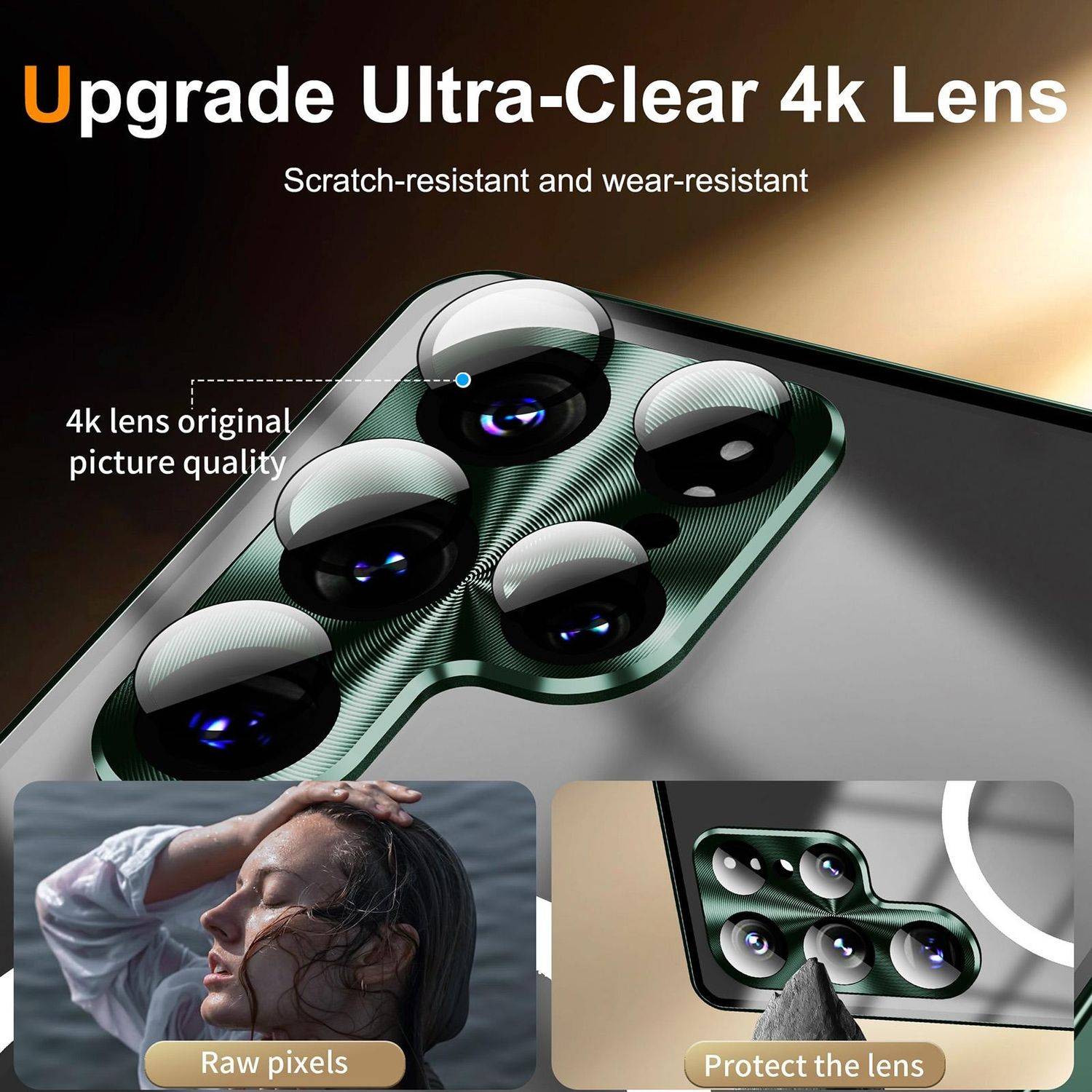 Für Samsung Galaxy S25 Ultra 5G Magnetische Magsafe Frosted Metall Design Schutz Hülle Cover Schwarz