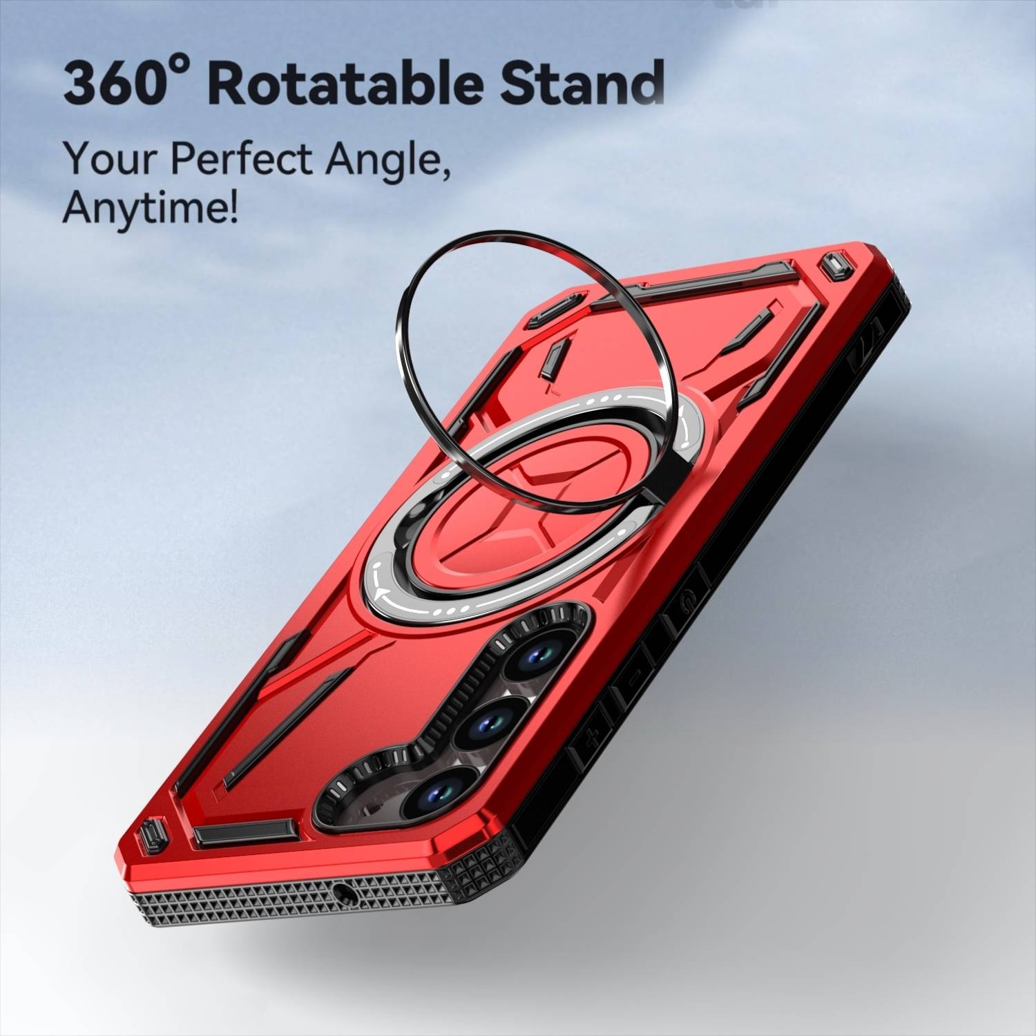 Für Samsung Galaxy S25 Plus 5G Armor II Series MagSafe Magnet Ring Schutz Hülle Lila