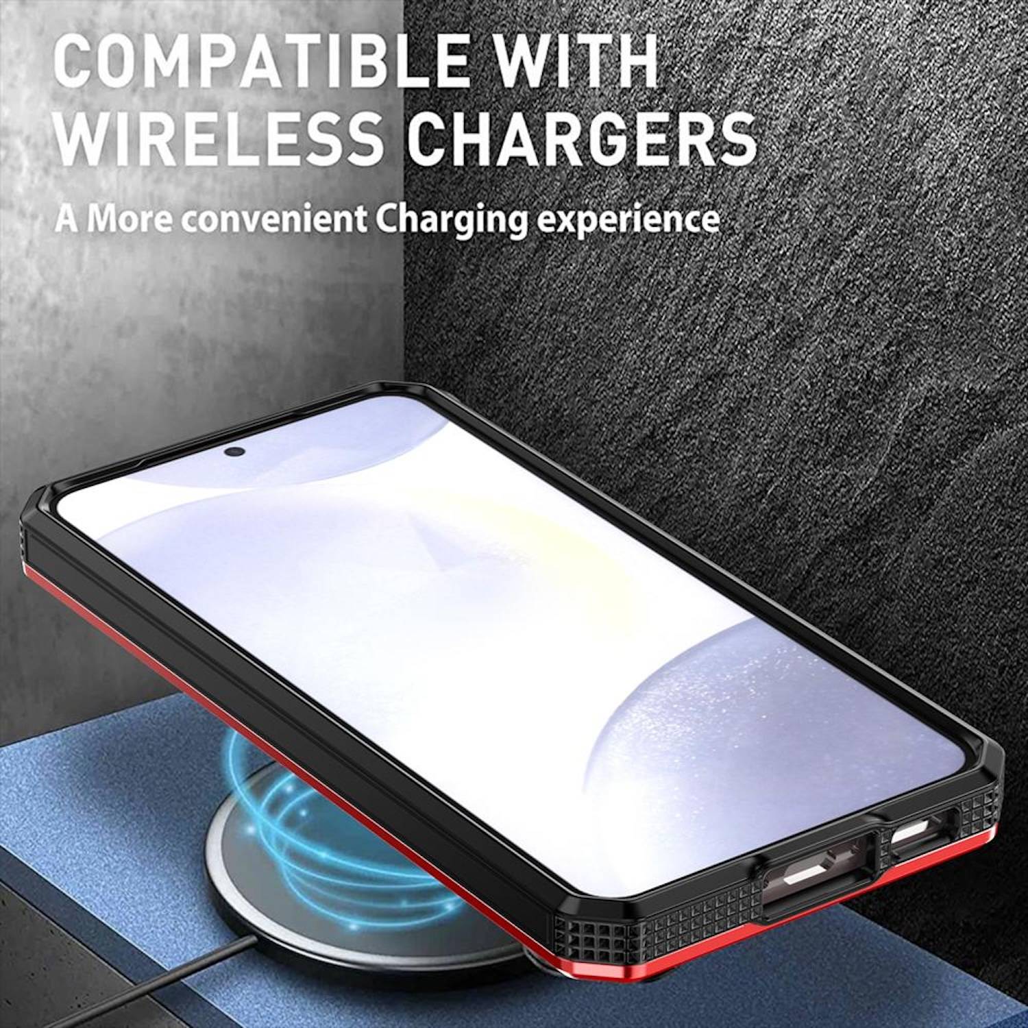 Für Samsung Galaxy S25 Plus 5G Armor II Series MagSafe Magnet Ring Schutz Hülle Rot