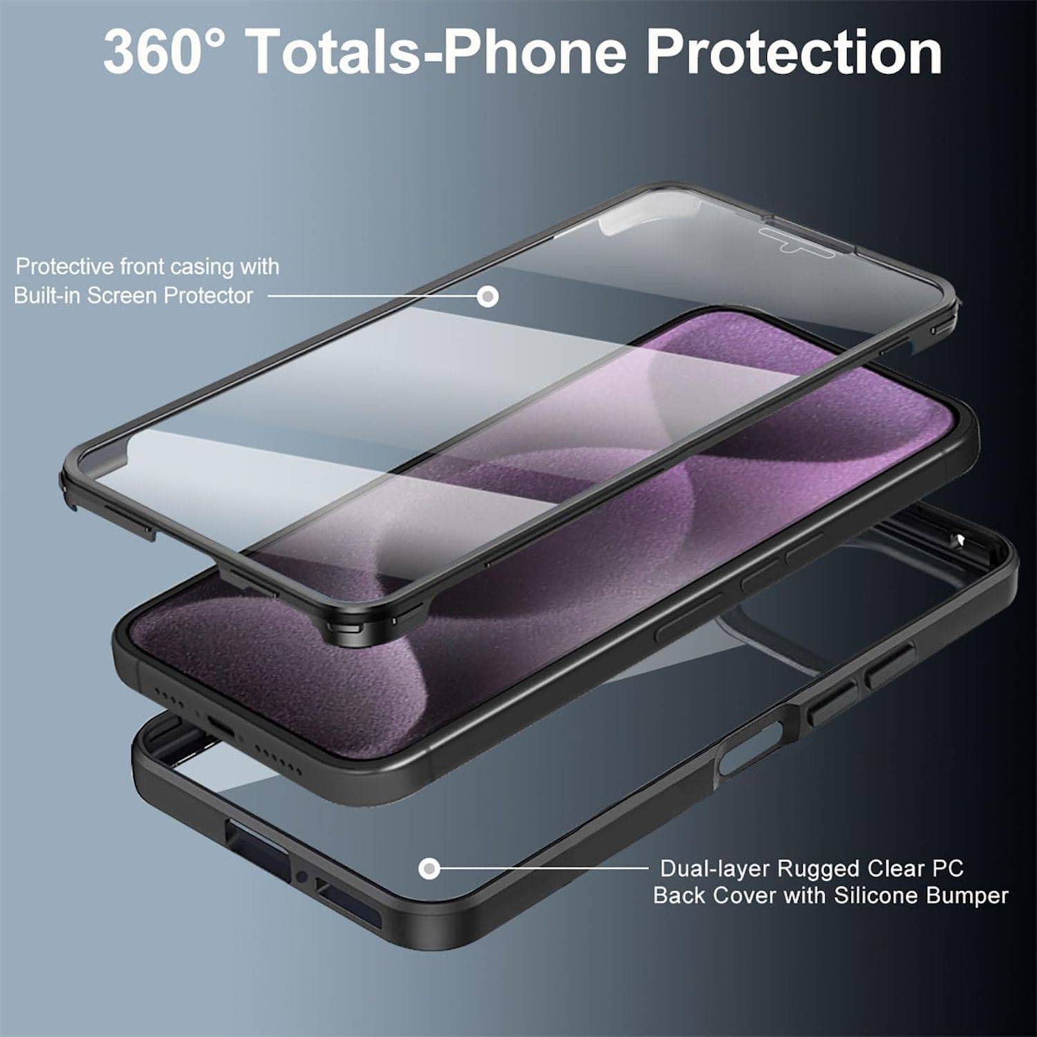Für Xiaomi Redmi Note 14 5G Full Cover 360 Grad Acrylic Hybrid TPU Hülle Rot