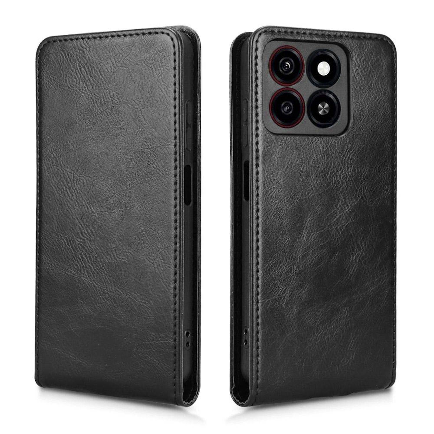 Für ZTE Blade A35 / A55 Magnetische Vertikale Wallet Fach Flip Kunstleder Hülle