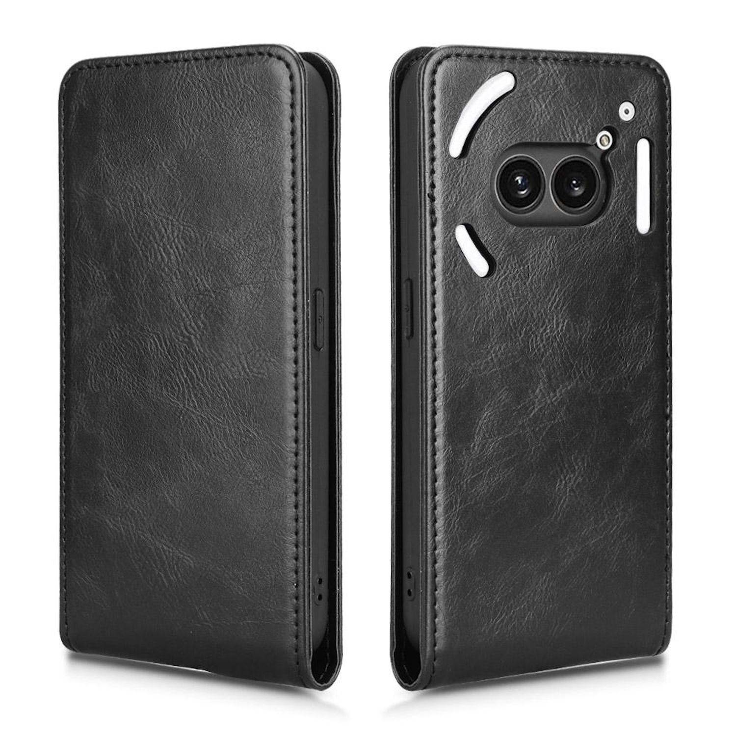 Für Nothing Phone 2a / Plus Magnetische Vertikale Wallet Flip Kunstleder Hülle