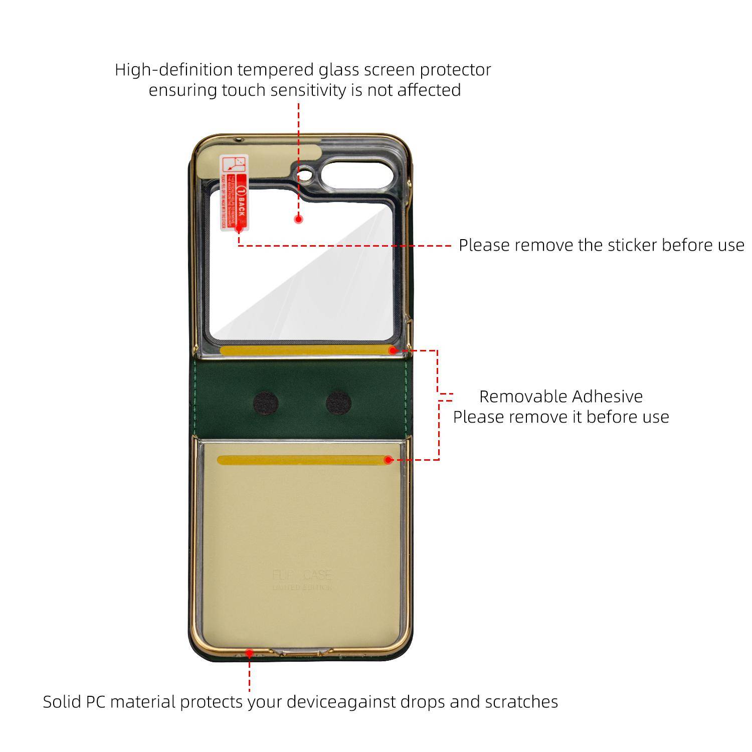 Für Samsung Galaxy Z Flip7 FE / Flip6 5G Hülle Handschlaufe integriertem Glas