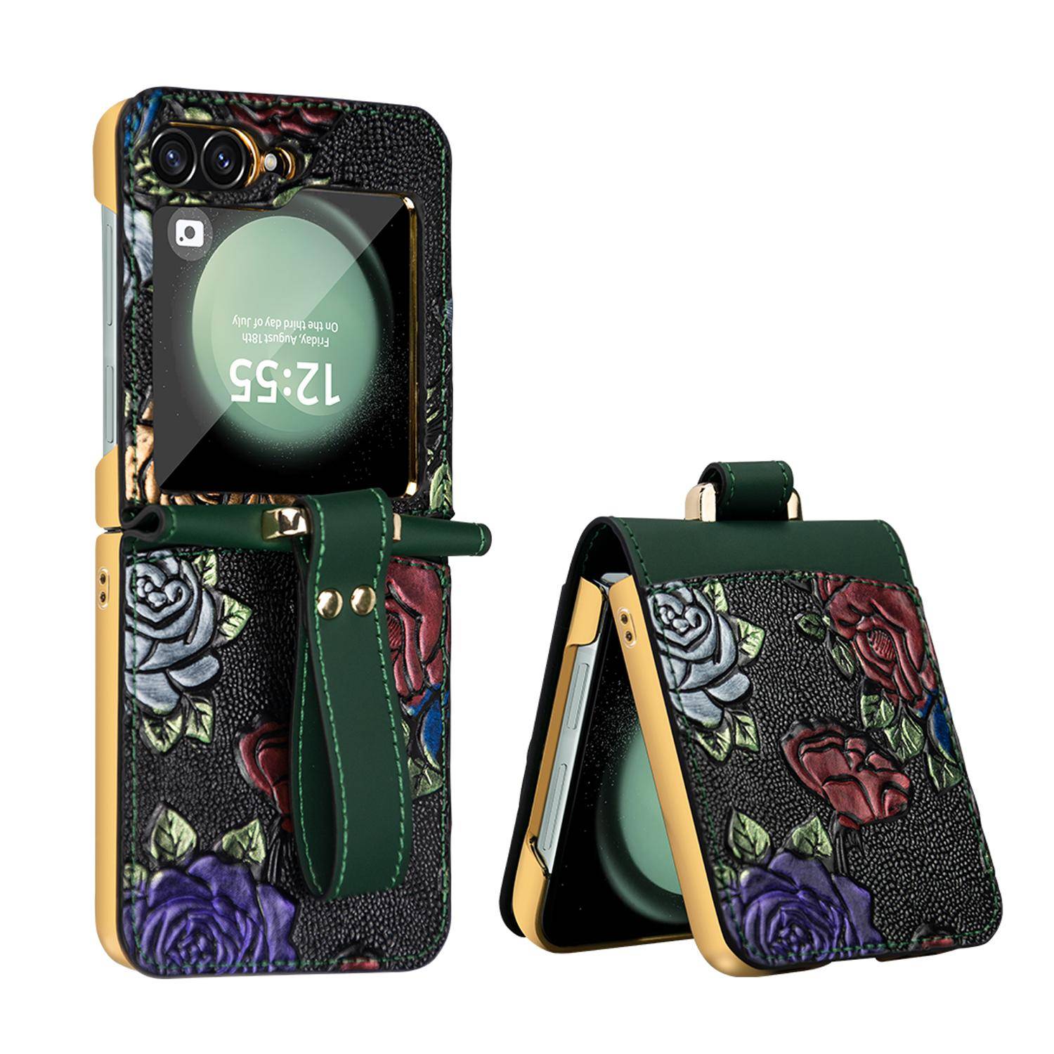 Für Samsung Galaxy Z Flip7 FE / Flip6 5G Hülle Handschlaufe integriertem Glas