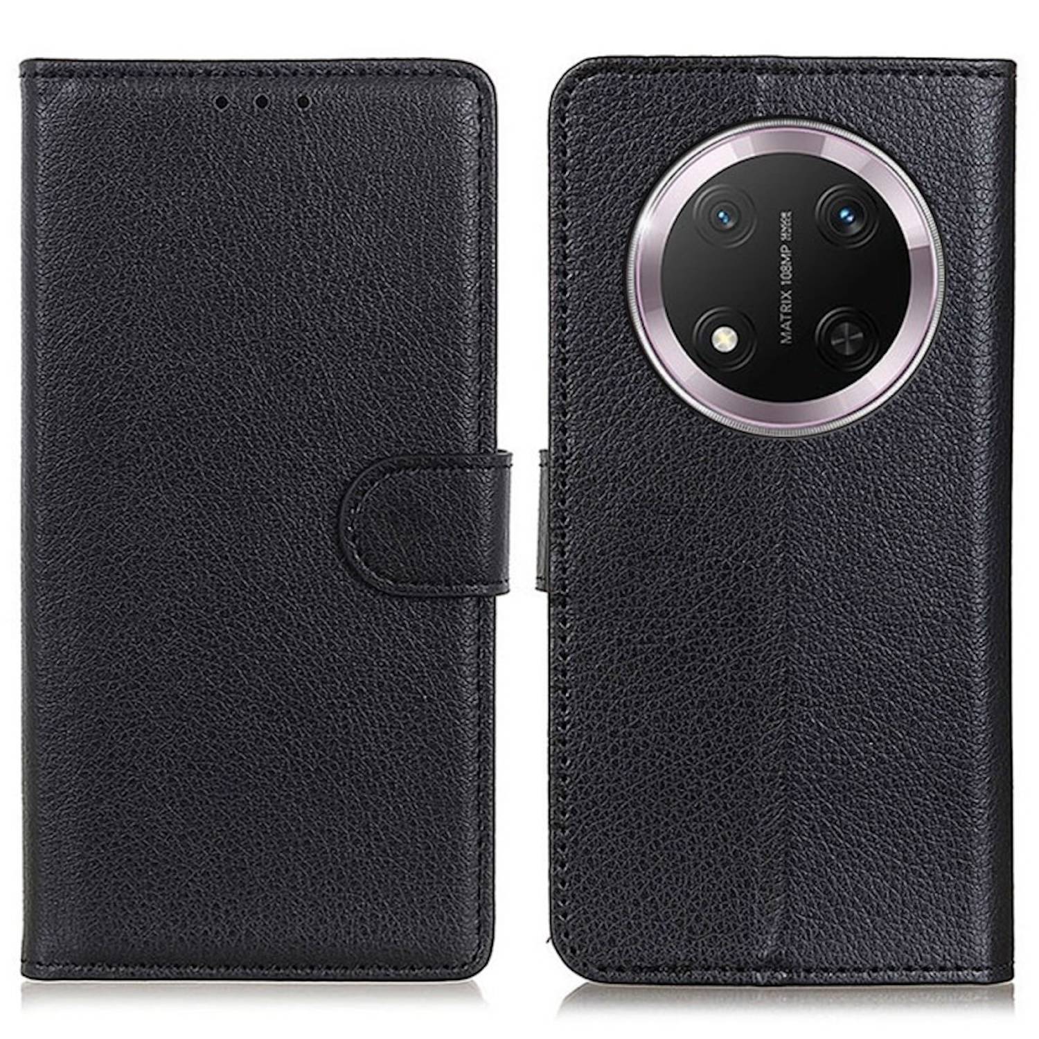 Für Honor Magic 7 Lite / X9c Smart Handy Tasche Schwarz Etuis Kunst-Leder Hülle Cover Case Book