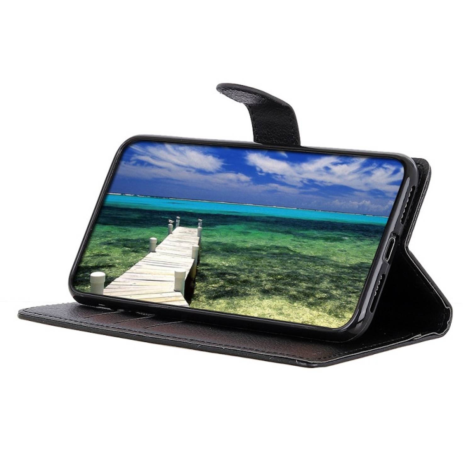 Für Honor Magic 7 Lite / X9c Smart Handy Tasche Schwarz Etuis Kunst-Leder Hülle Cover Case Book