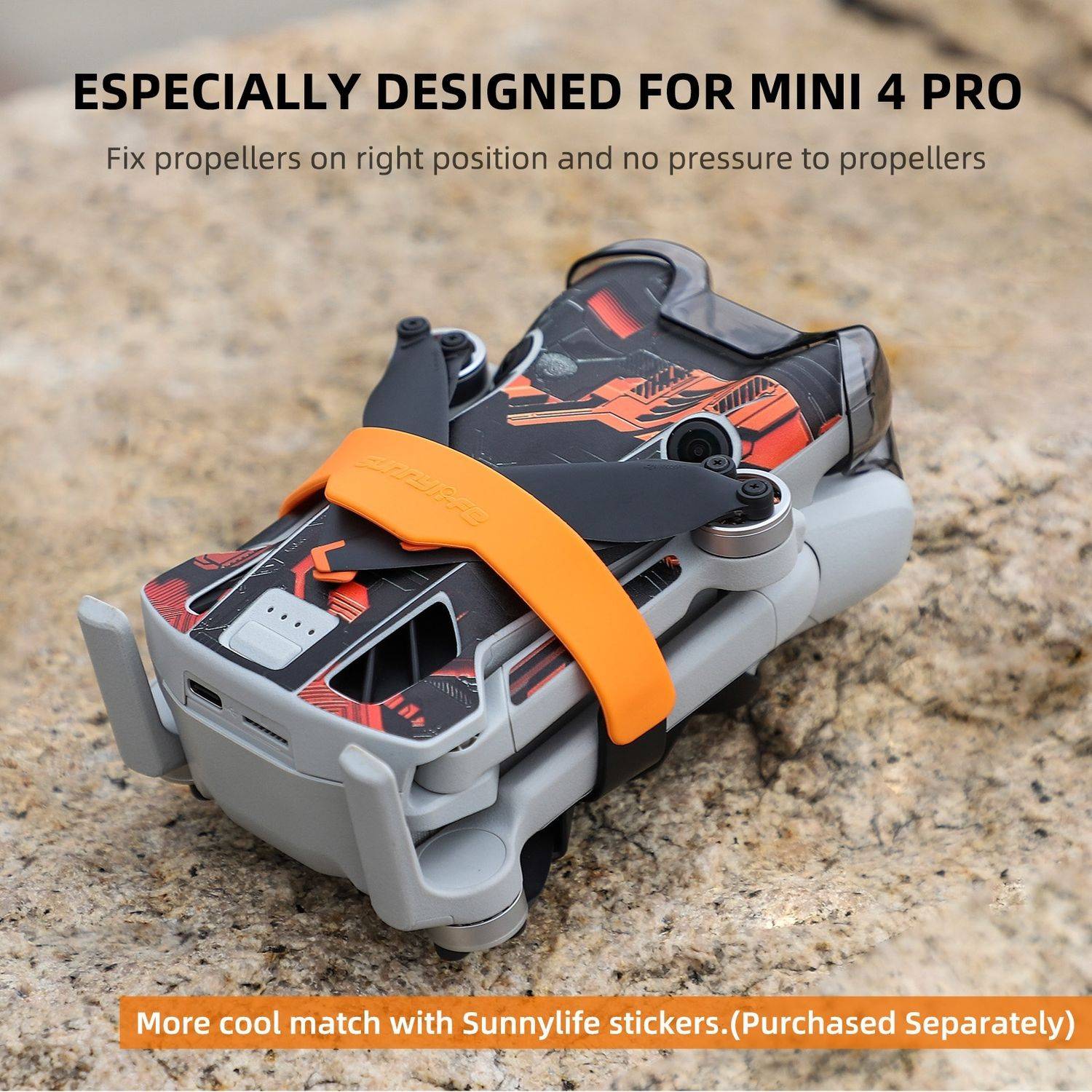 Für DJI Mini 4 Pro Propeller Halterung Schutzfixierung Transport Zubehör Schwarz