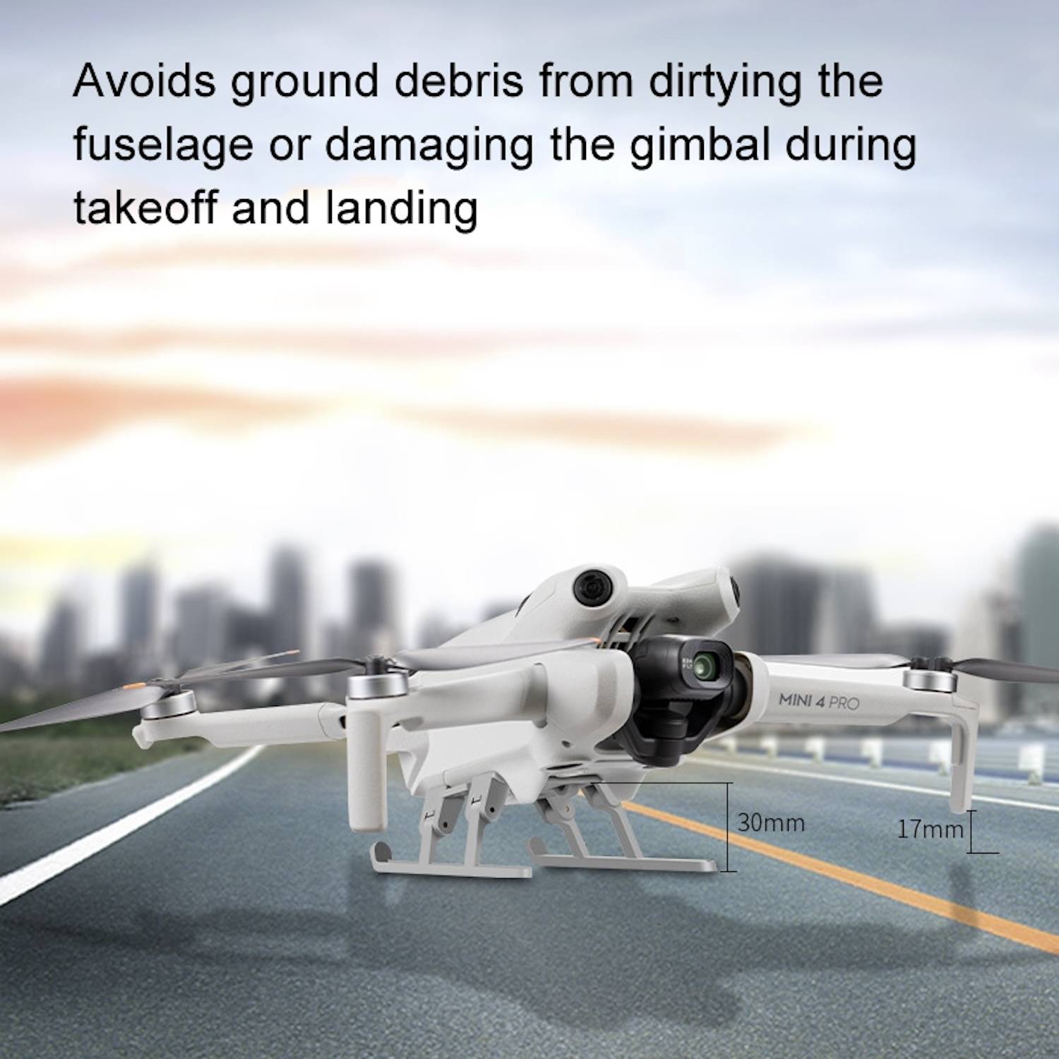 Für DJI Mini 4 Pro Drohne Faltbares Landegestell Kickstand Gimbal Schutz Zubehör