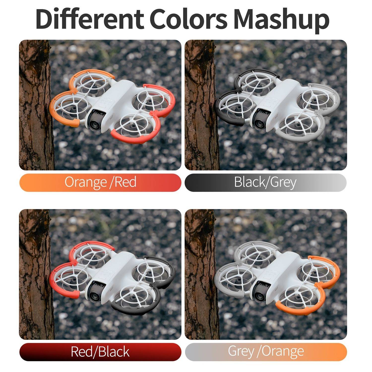 Für DJI Neo Drohne Sunnylife Propeller Schutz Anti Kollisionsring Cover Orange