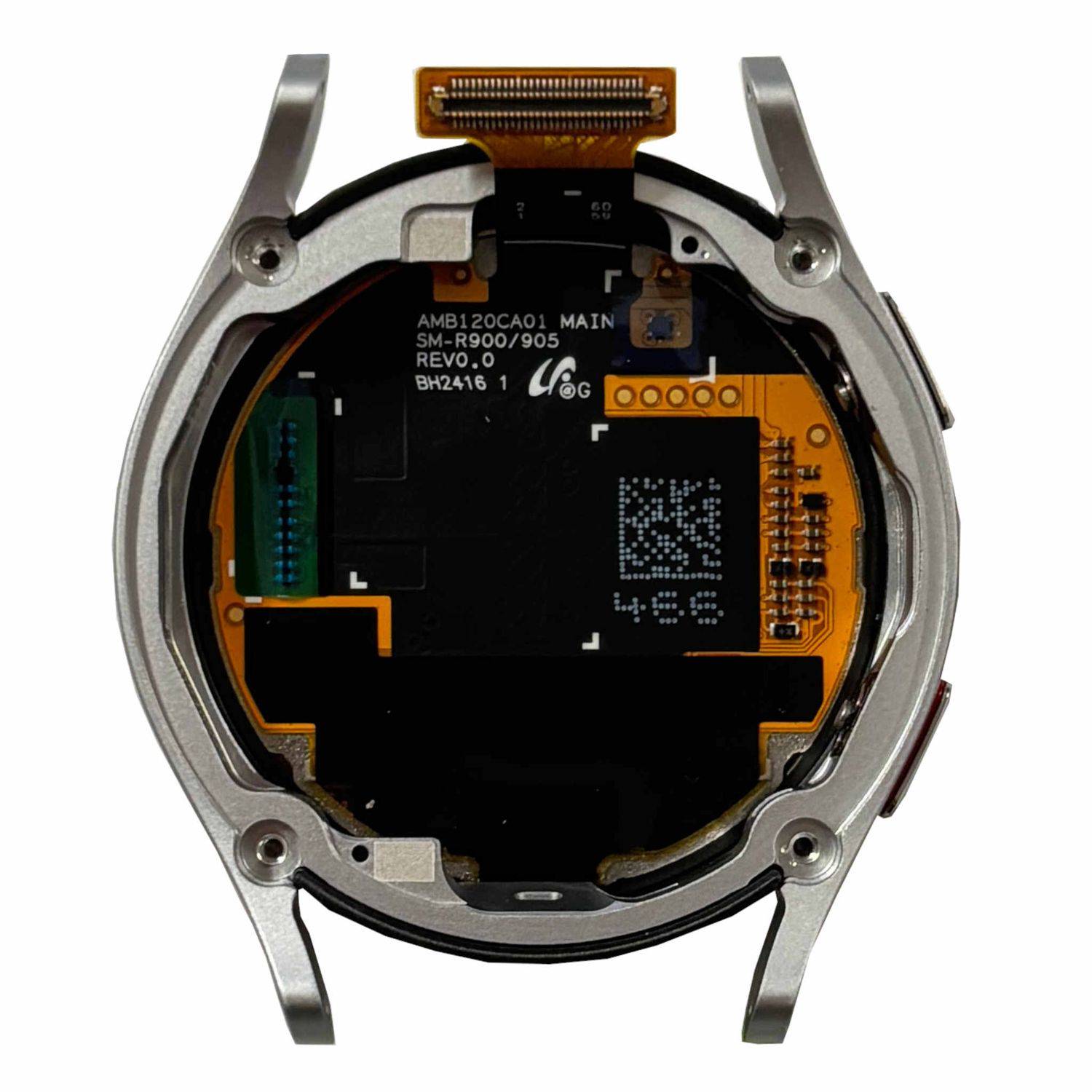 Samsung LCD Display mit Rahmen für Galaxy Watch FE 40mm Ersatzteil Silber