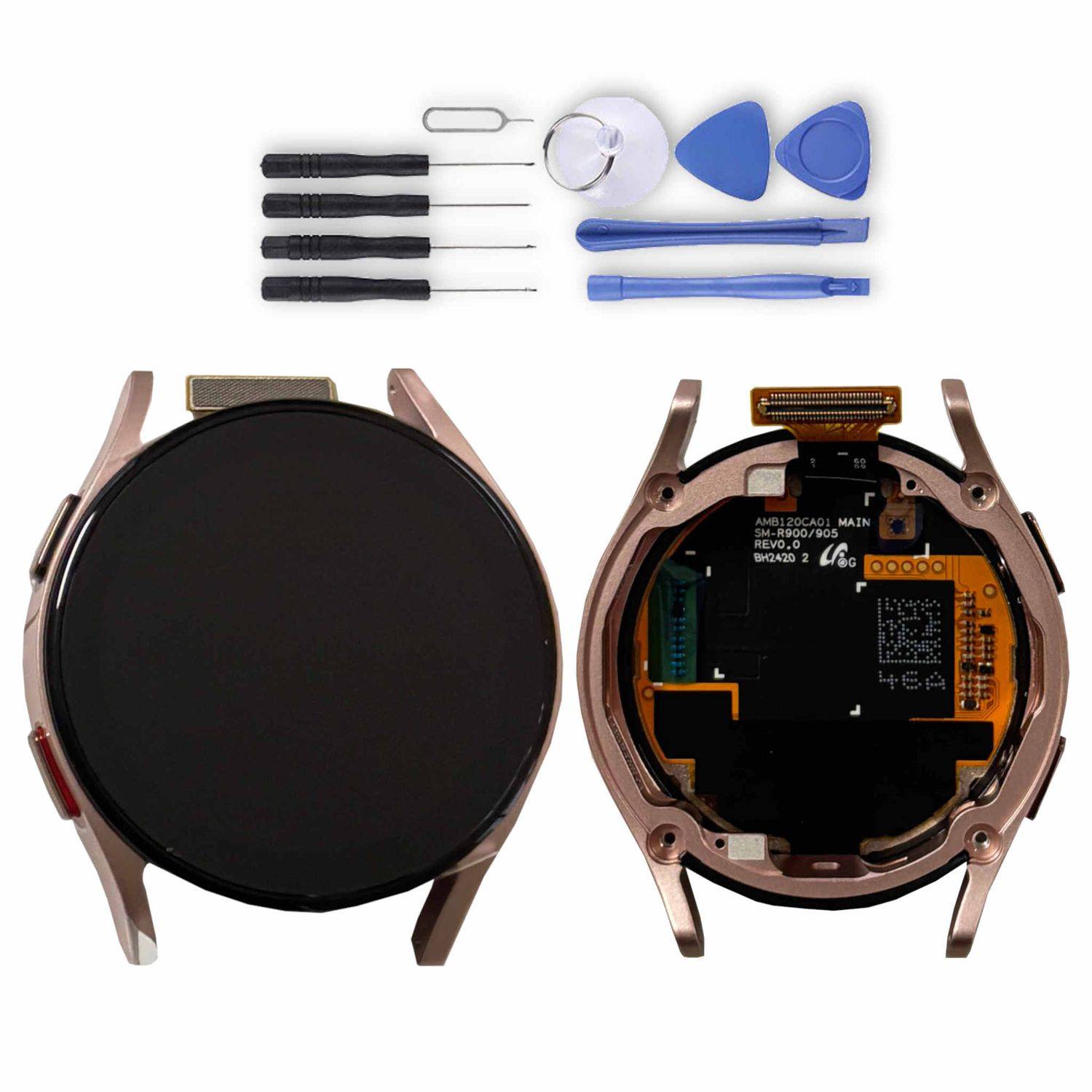 Samsung LCD Display mit Rahmen für Galaxy Watch FE 40mm Ersatzteil Rose Gold