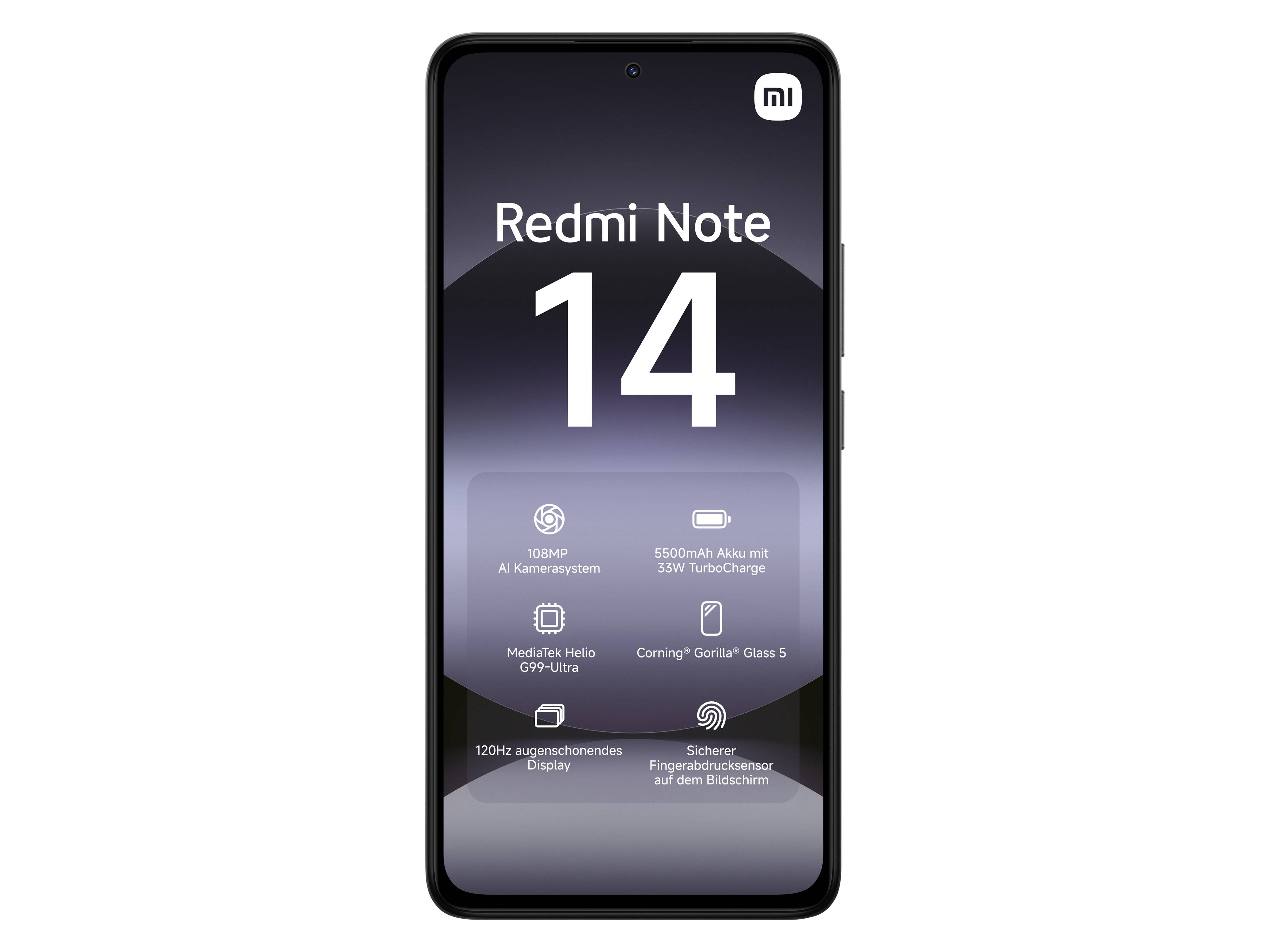 XIAOMI Smartphone Redmi Note 14 4G 128GB midnight black