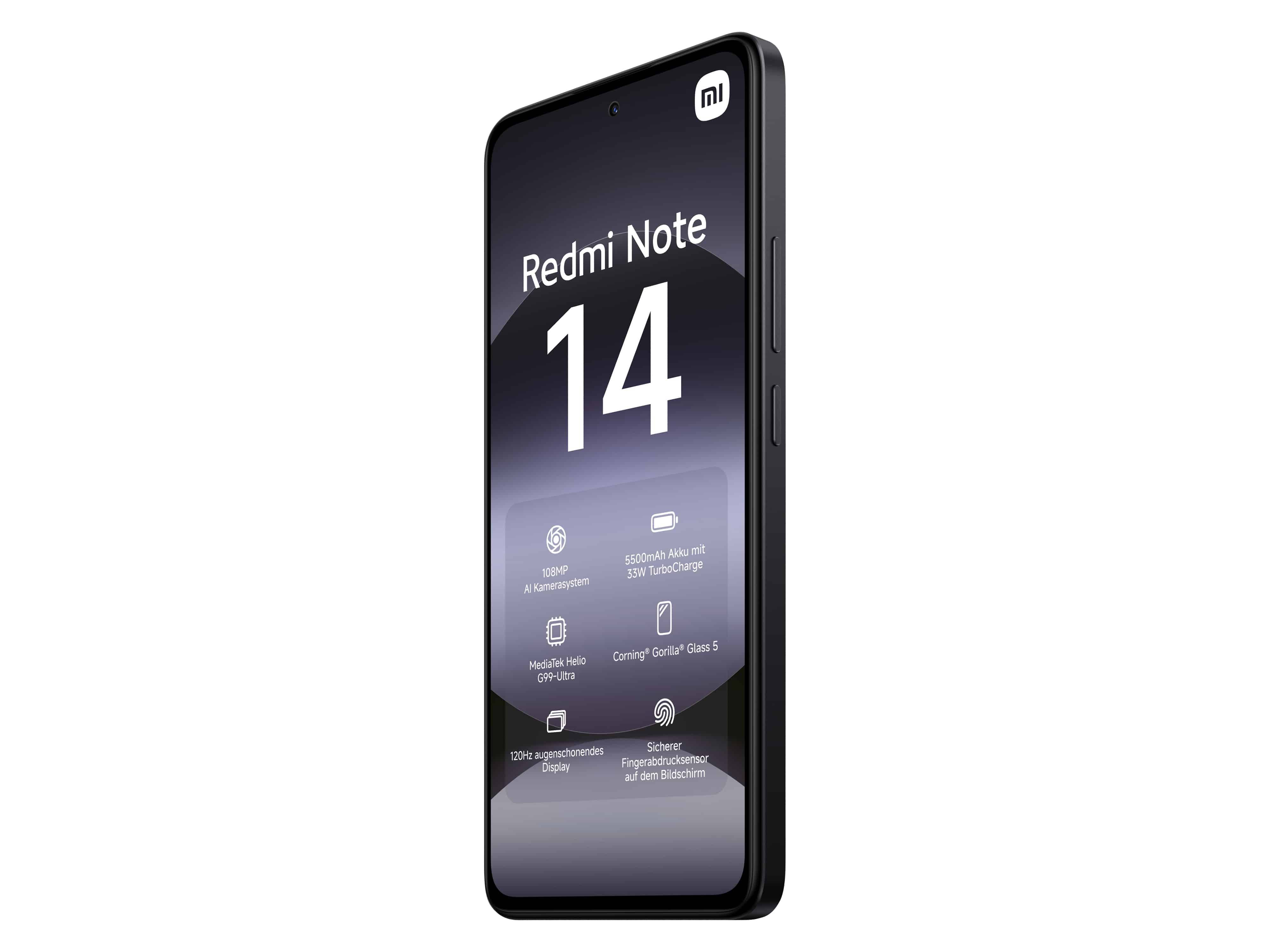 XIAOMI Smartphone Redmi Note 14 4G 128GB midnight black