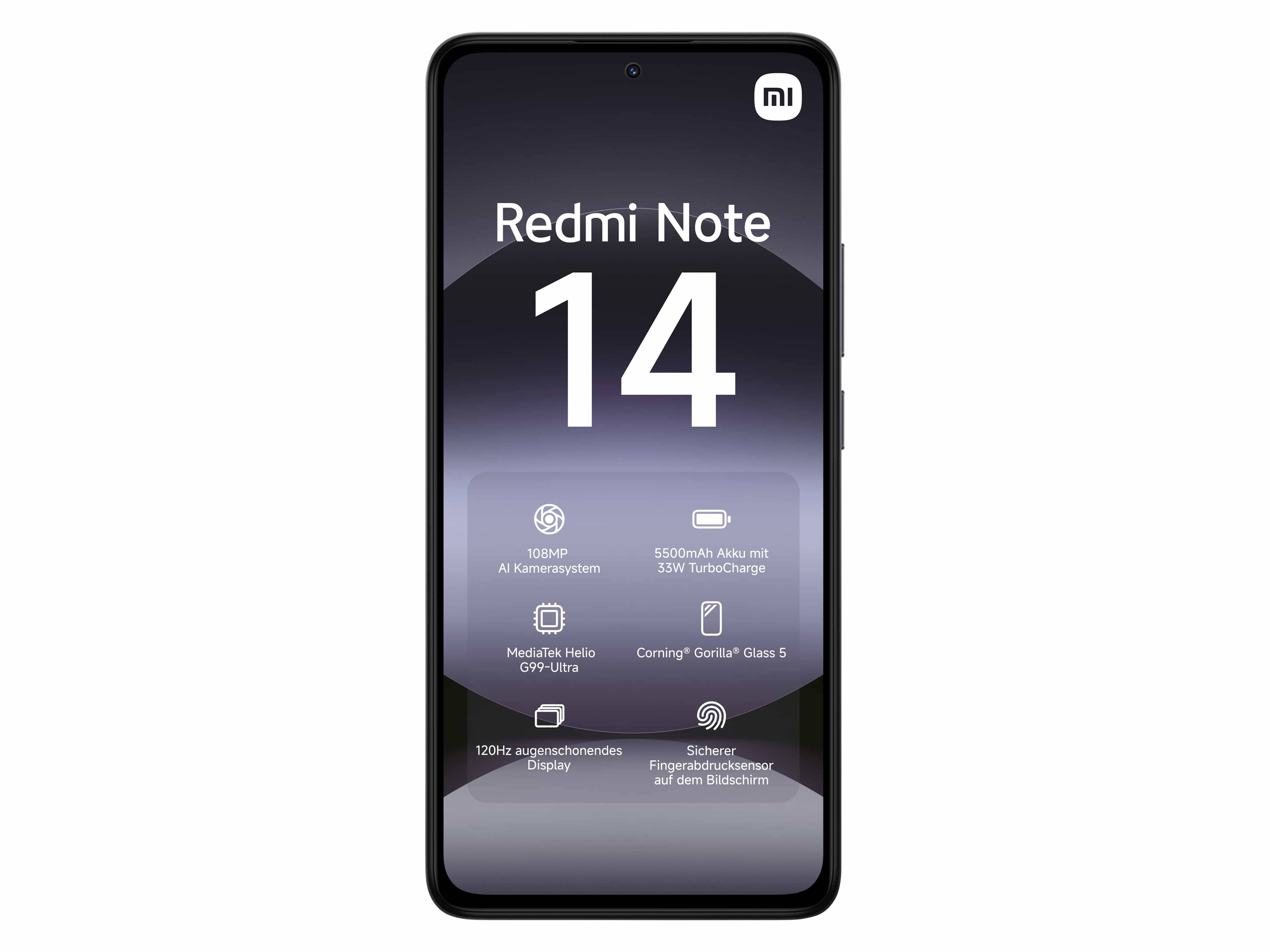 XIAOMI Smartphone Redmi Note 14 4G 128GB midnight black
