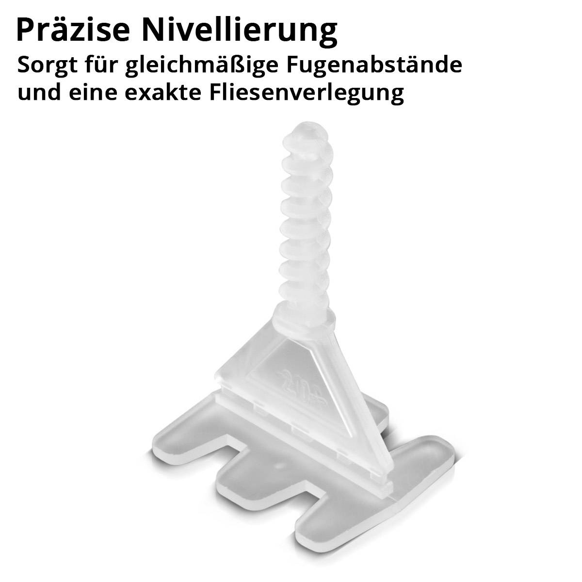 STAHLWERK 2 x Fliesen-Nivellier-System 200-teilig Zuglasche mit Gewinde