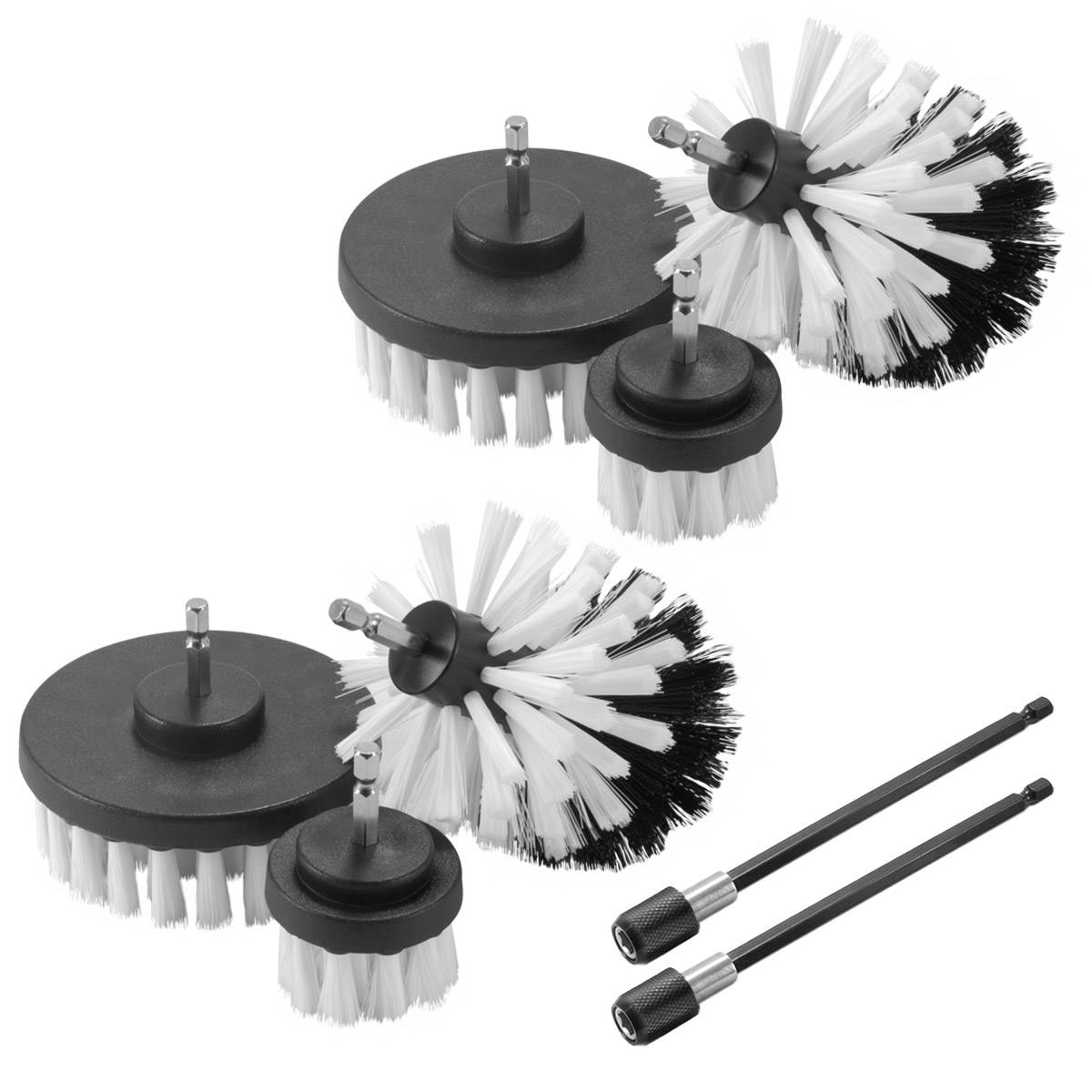 STAHLWERK Bürsten-Aufsatz 8er Set für Akkuschrauber und Bohrmaschinen