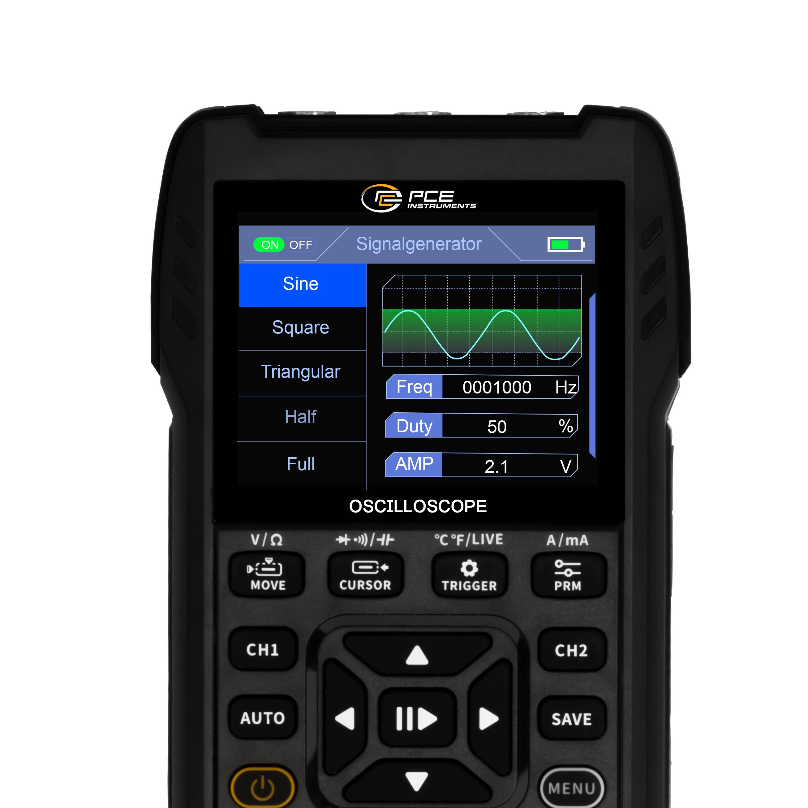 PCE Instruments Oszilloskop PCE-OC 50 mit Multimeter und Signalgenerator |2-Kanal |10 MHz Bandbreite |50 MS/s Abtastrate