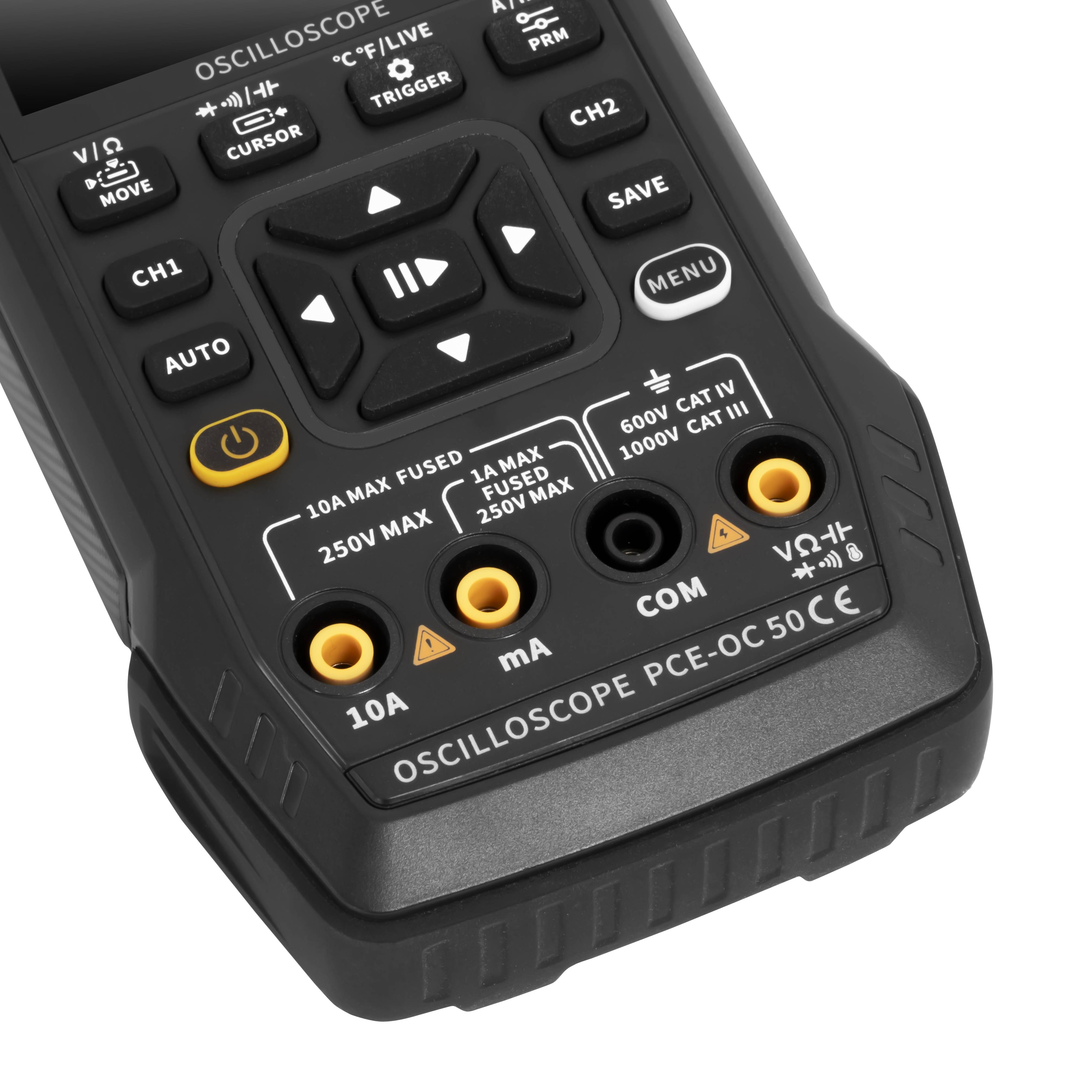 PCE Instruments Oszilloskop PCE-OC 50 mit Multimeter und Signalgenerator |2-Kanal |10 MHz Bandbreite |50 MS/s Abtastrate
