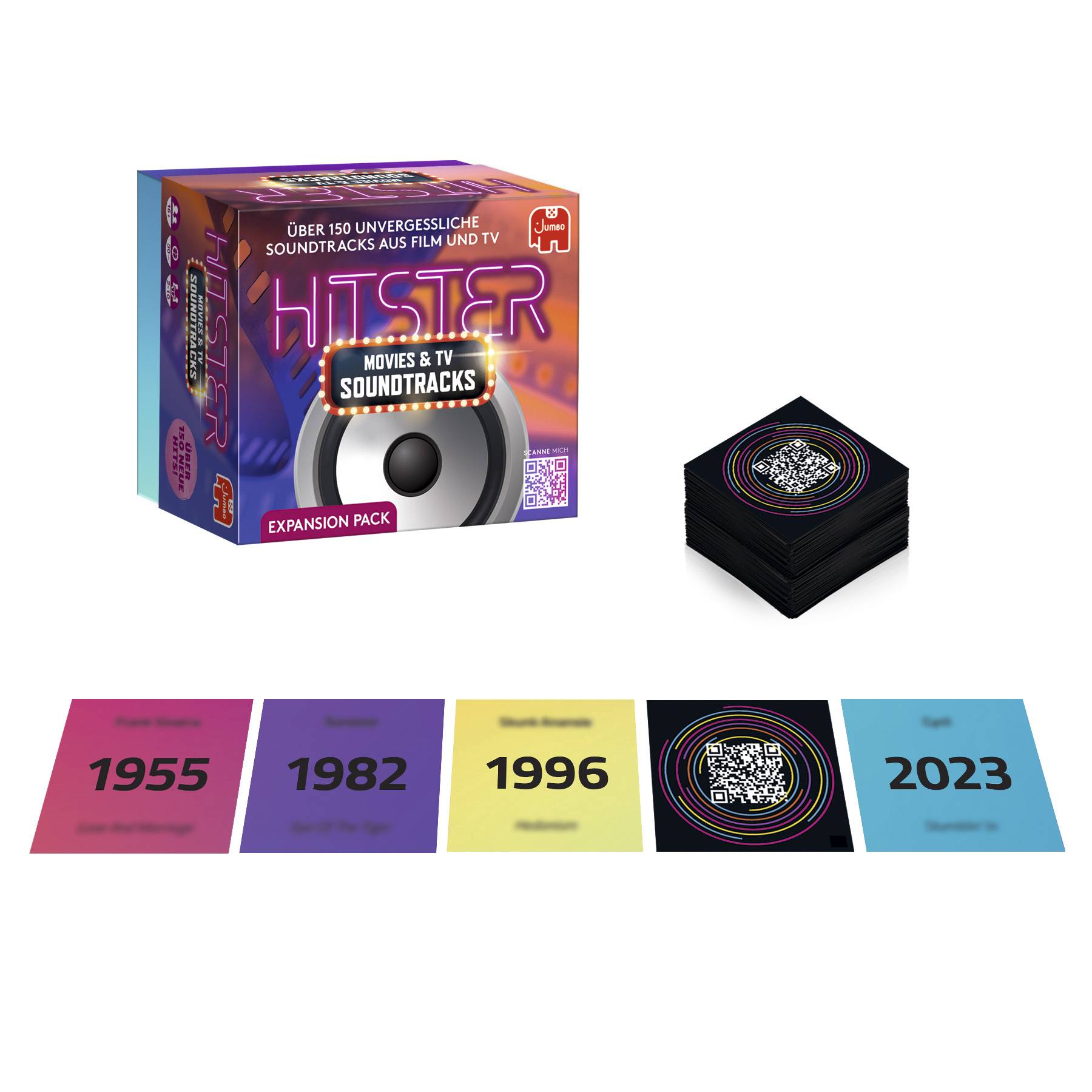 Jumbo Spiele 1110100469 Hitster Movies & TV Soundtracks Erweiterungspack, Deutsche Version