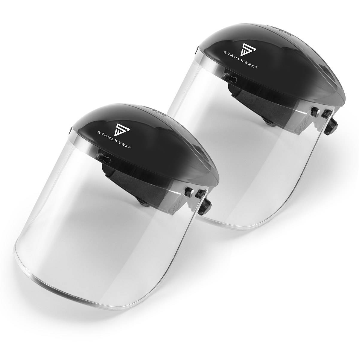 STAHLWERK 2 x Gesichtsschutz mit Visier Schleifmaske Schutzvisier Gesichtsschild