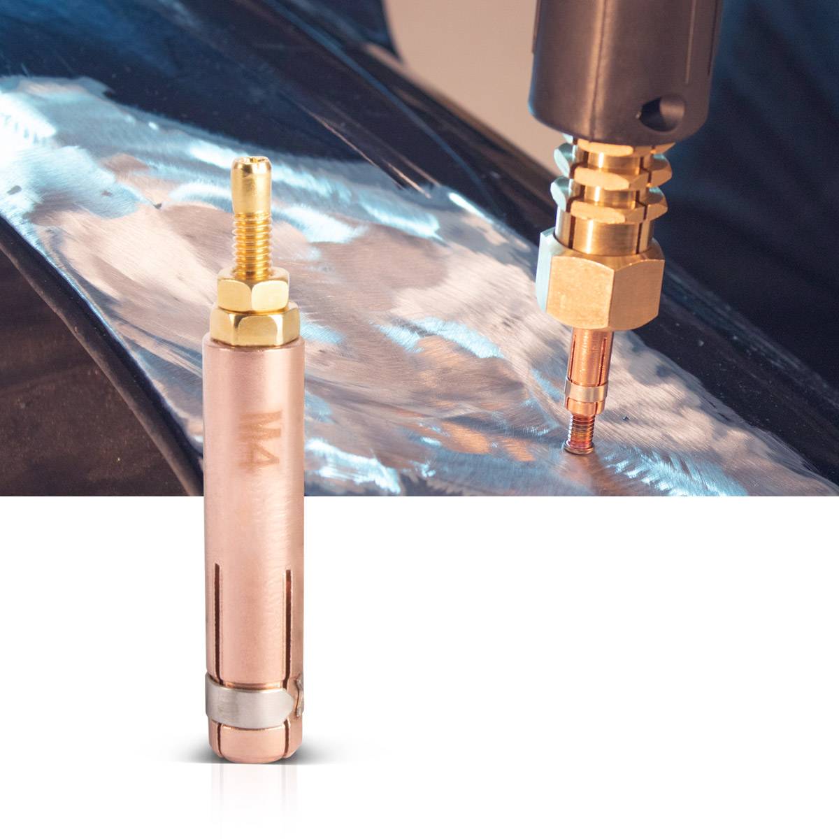 STAHLWERK 2 x Punktschweißelektrode M4 Bolzen Ausbeulspotter Smart Repair