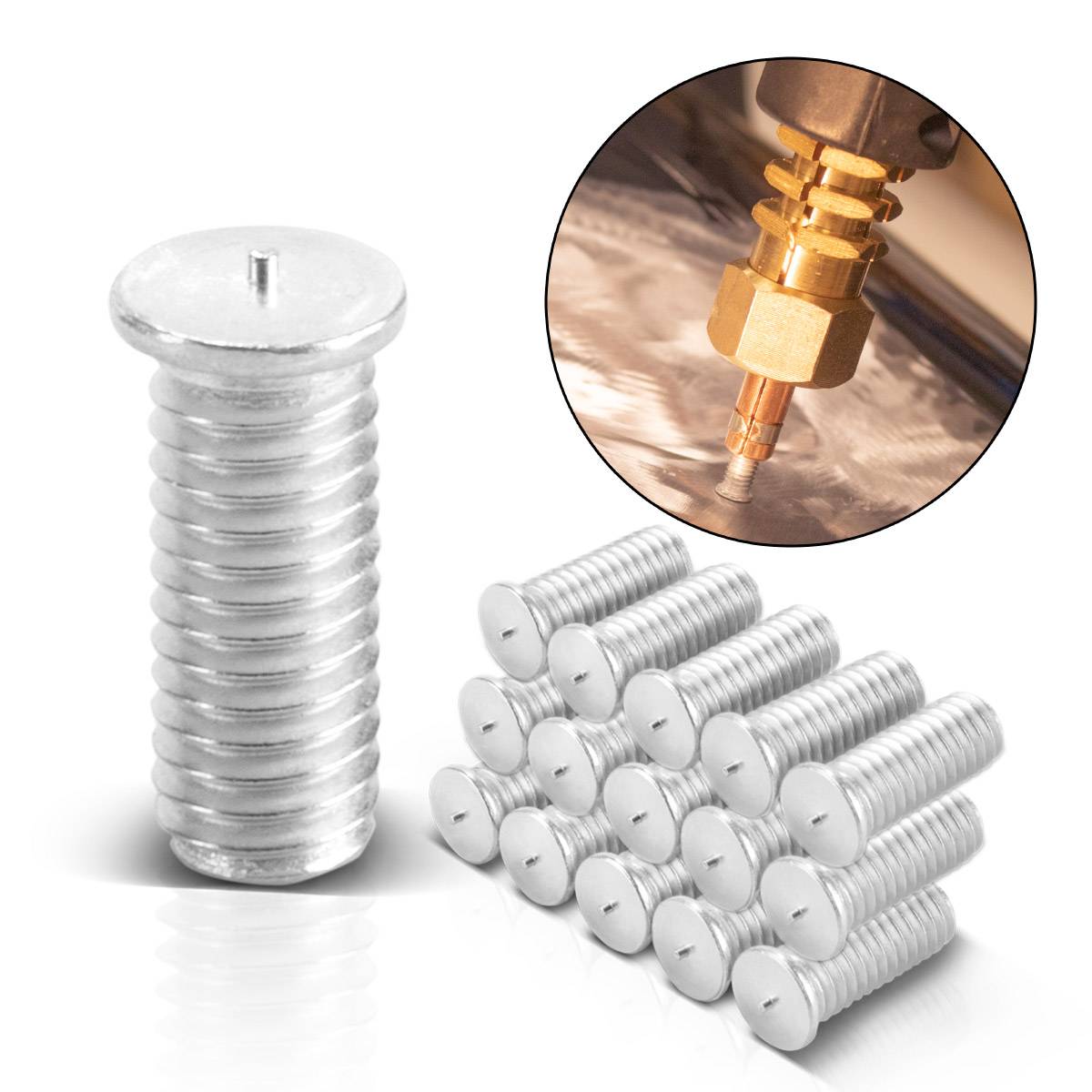 STAHLWERK 2 x Alu Schweißbolzen M6 100er Set Smart Repair Ausbeulspotter Zubehör