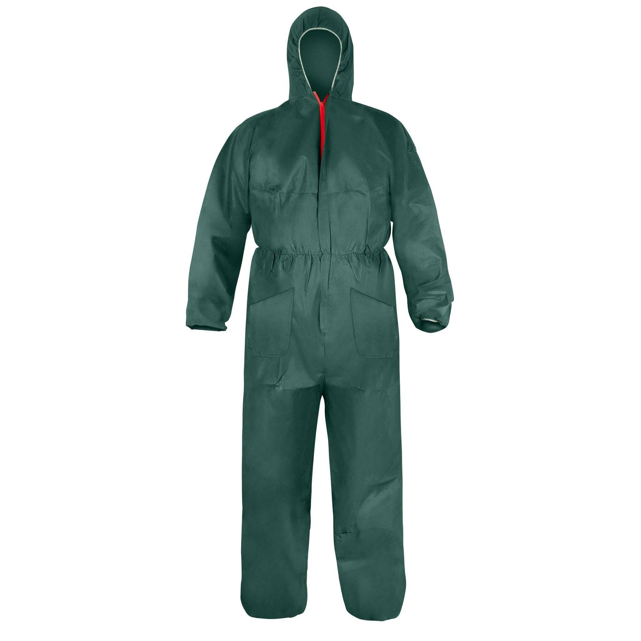 PP-Einwegoverall mit Schenkeltaschen, 70gr/qm, grün