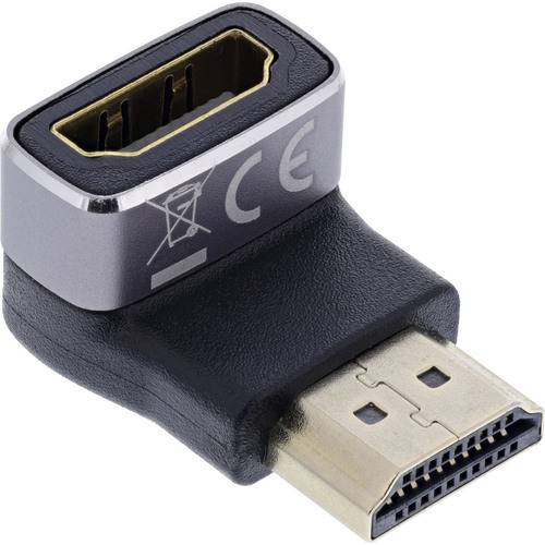 InLine® HDMI Adapter, A Stecker / Buchse, 90° unten, 8K UHD Adapter / Konverter Video