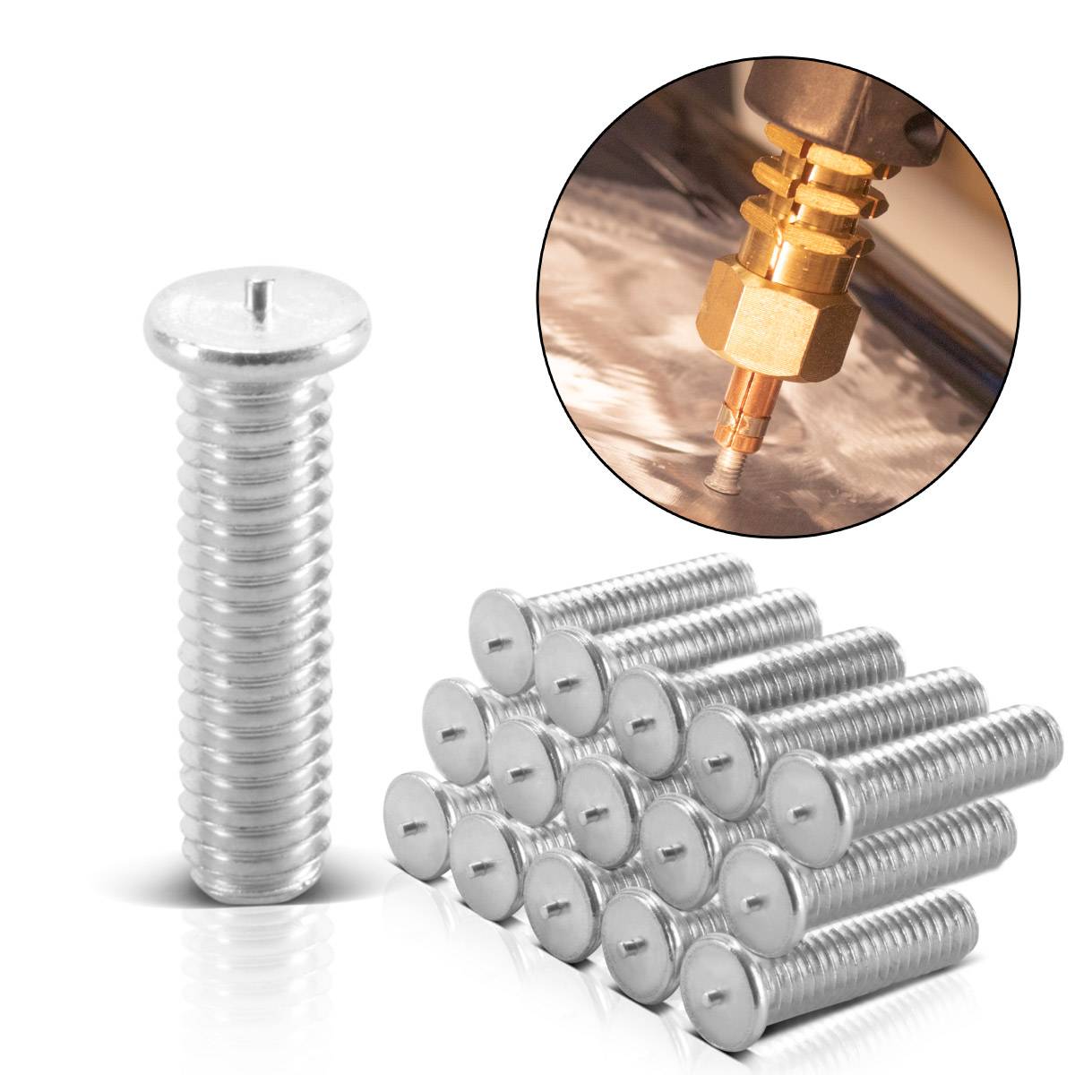 STAHLWERK 2 x Alu Schweißbolzen M4 100er Set Smart Repair Ausbeulspotter Zubehör