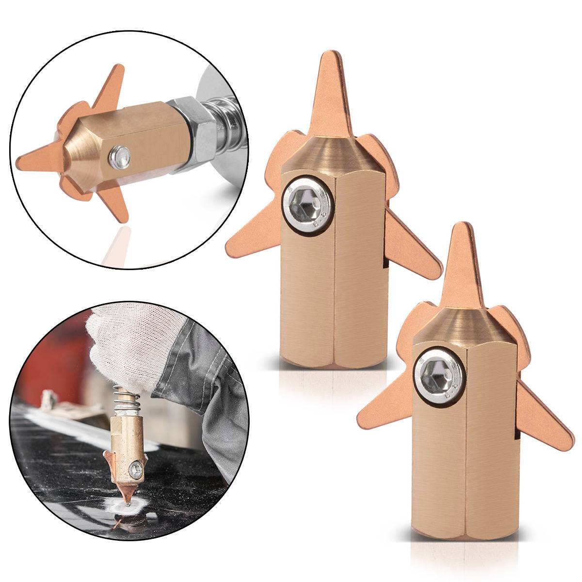 STAHLWERK 2 x Elektrodenhalter für Ausbeulsterne Ausbeulspotter Smart Repair