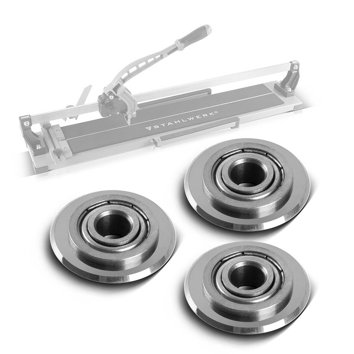 STAHLWERK 3 x Universal Fliesenschneidrad 22 x 6 x 6 mm 14 mm Schneidleistung