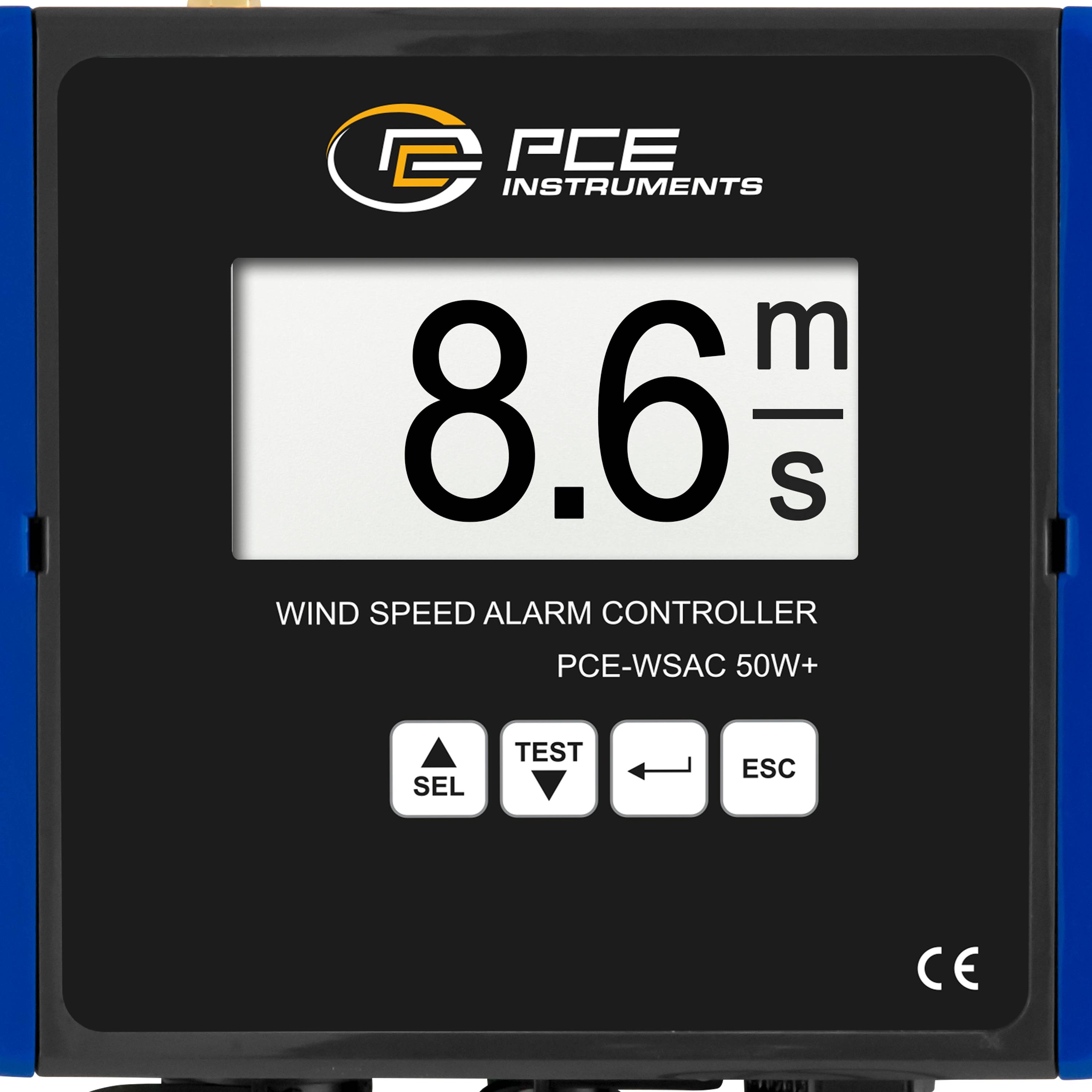 PCE Instruments Anemometer PCE-WSAC 50W+ 230 Messbereich 4..180 km/h |mph |m/s |110..230 V |Funkübertragung |Datenlogger