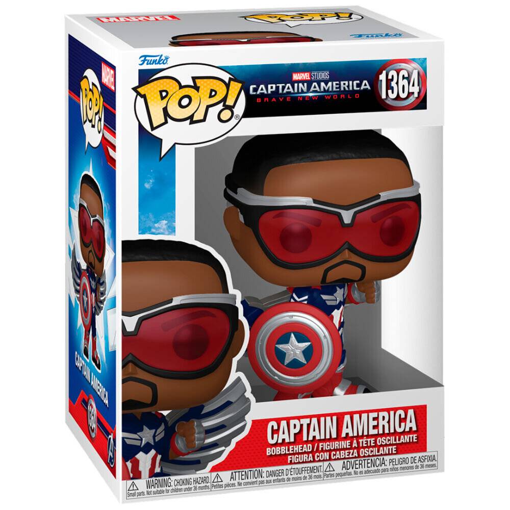 Captain America Brave New World POP! Movies Vinyl Figur Captain America 9 cm