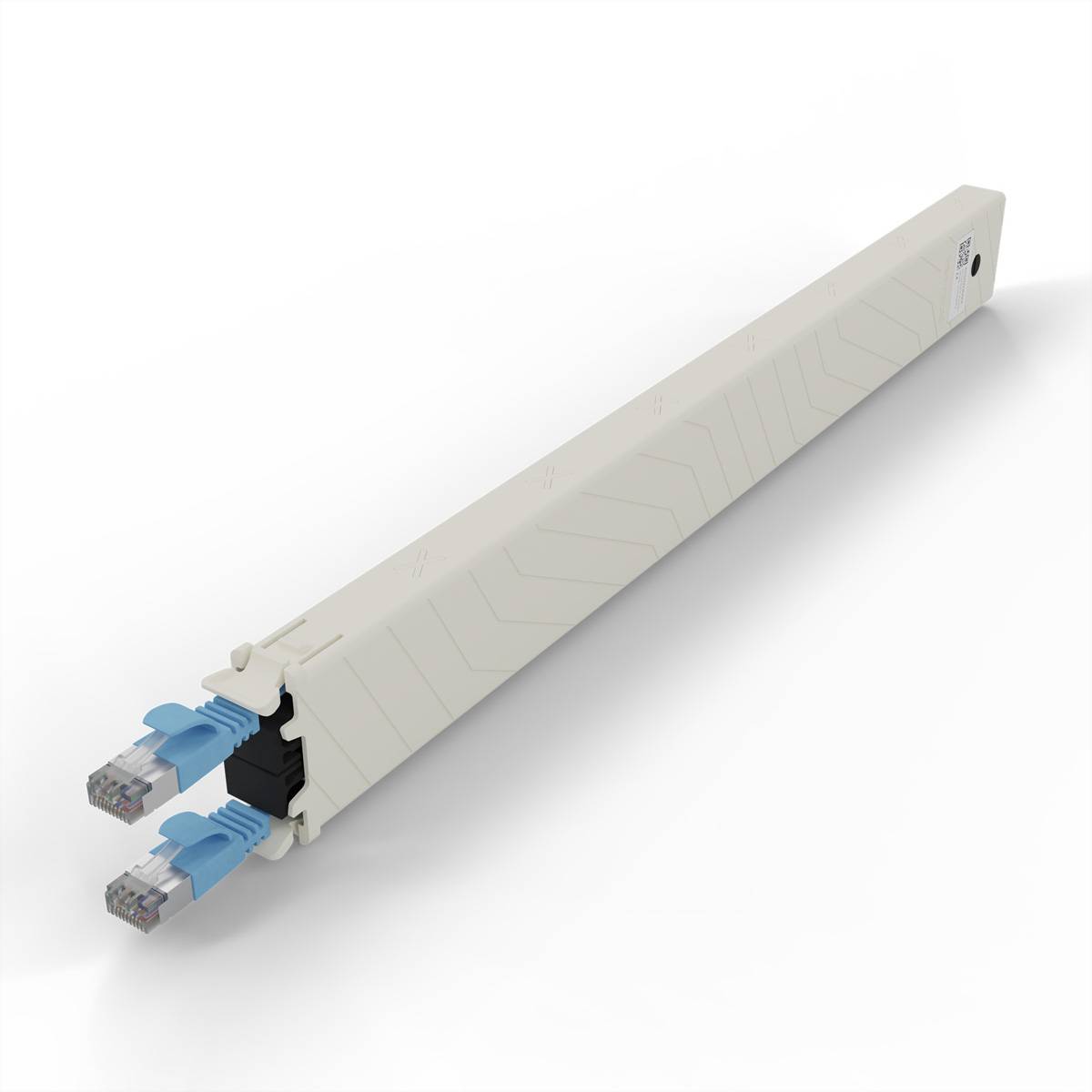 patchbox.one Kassette 8RU STP blau Cat.6a 0,8m
