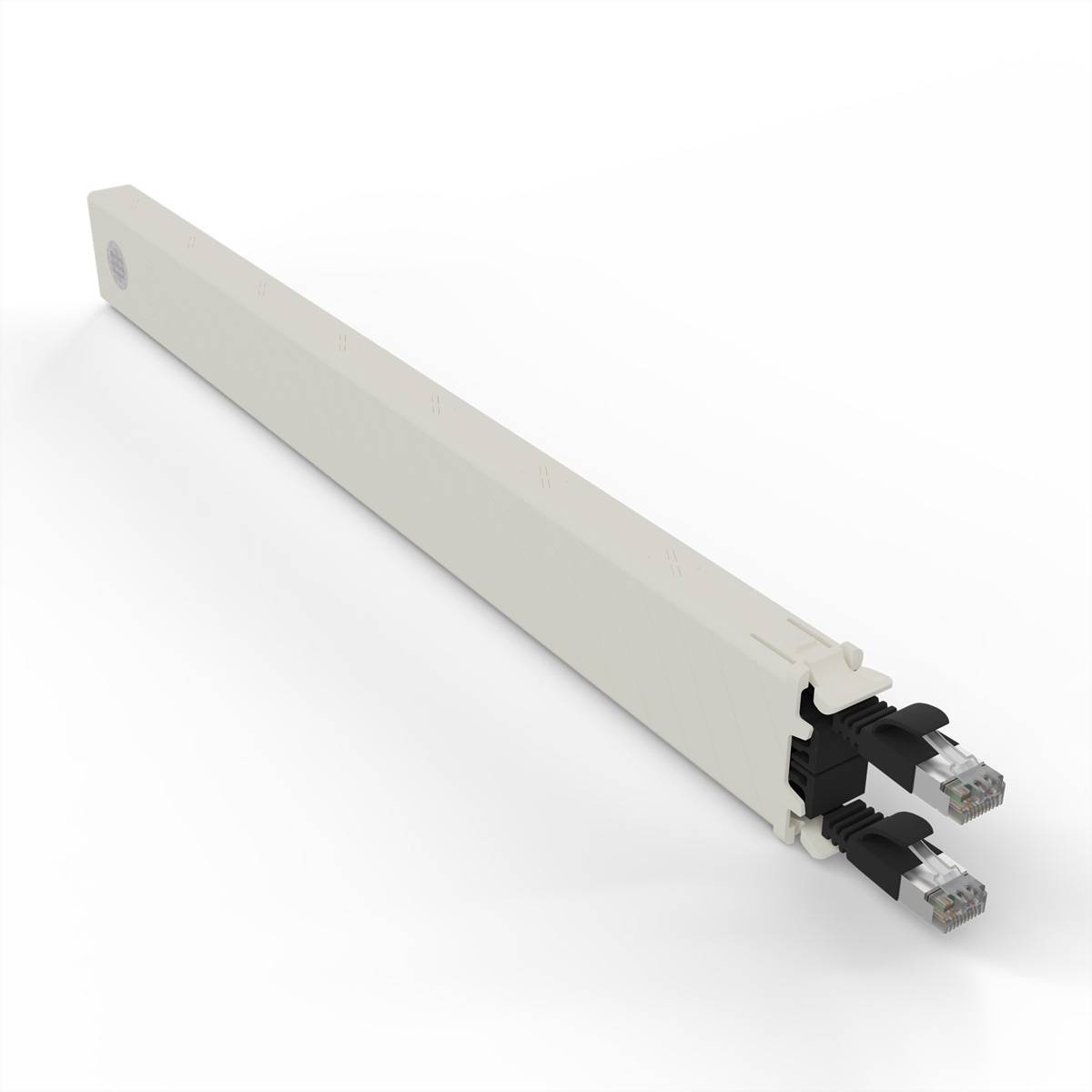 patchbox.one Kassette 8RU STP schwarz Cat.6a 0,8m